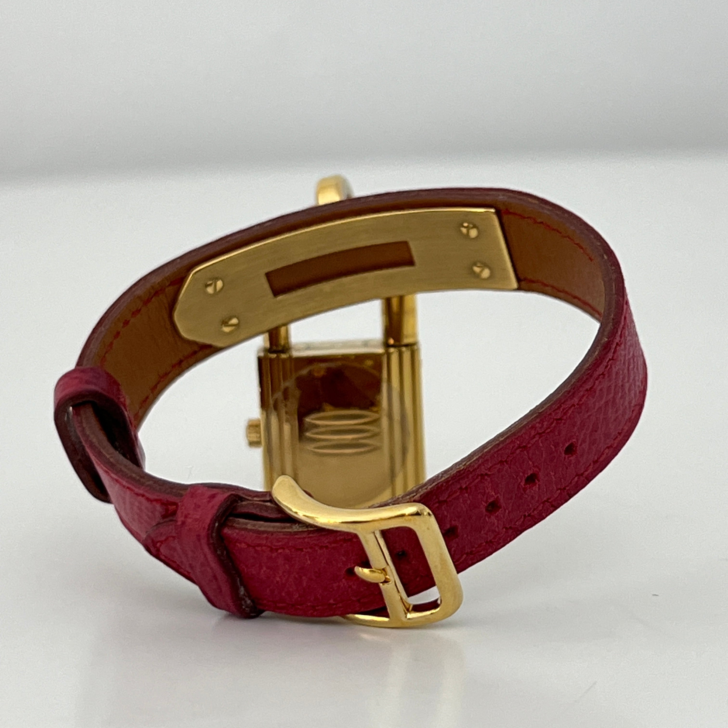 Montre HERMÈS Kelly plaqué or doré