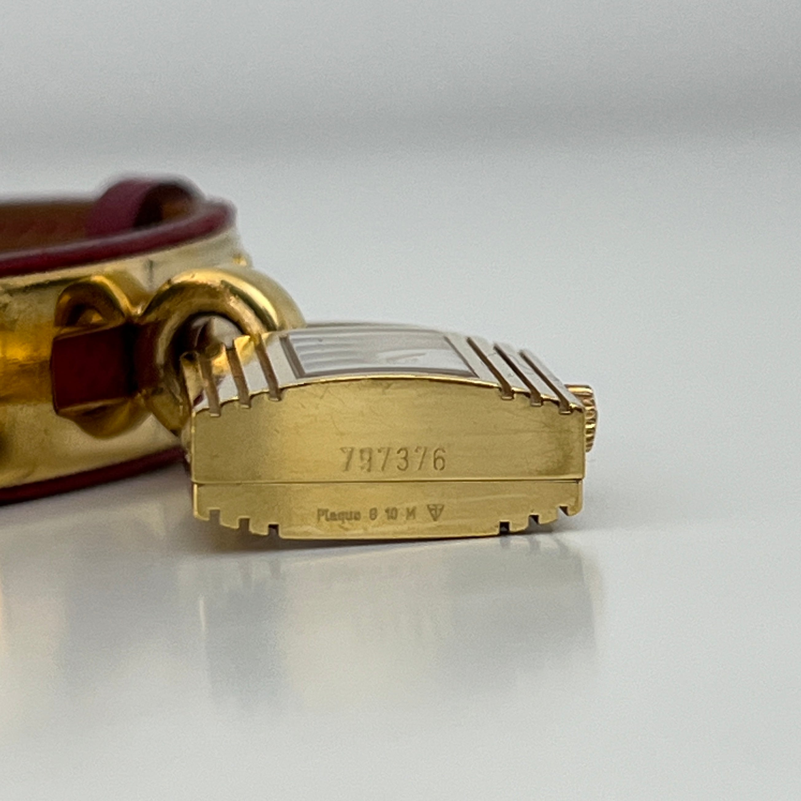 Montre HERMÈS Kelly plaqué or doré