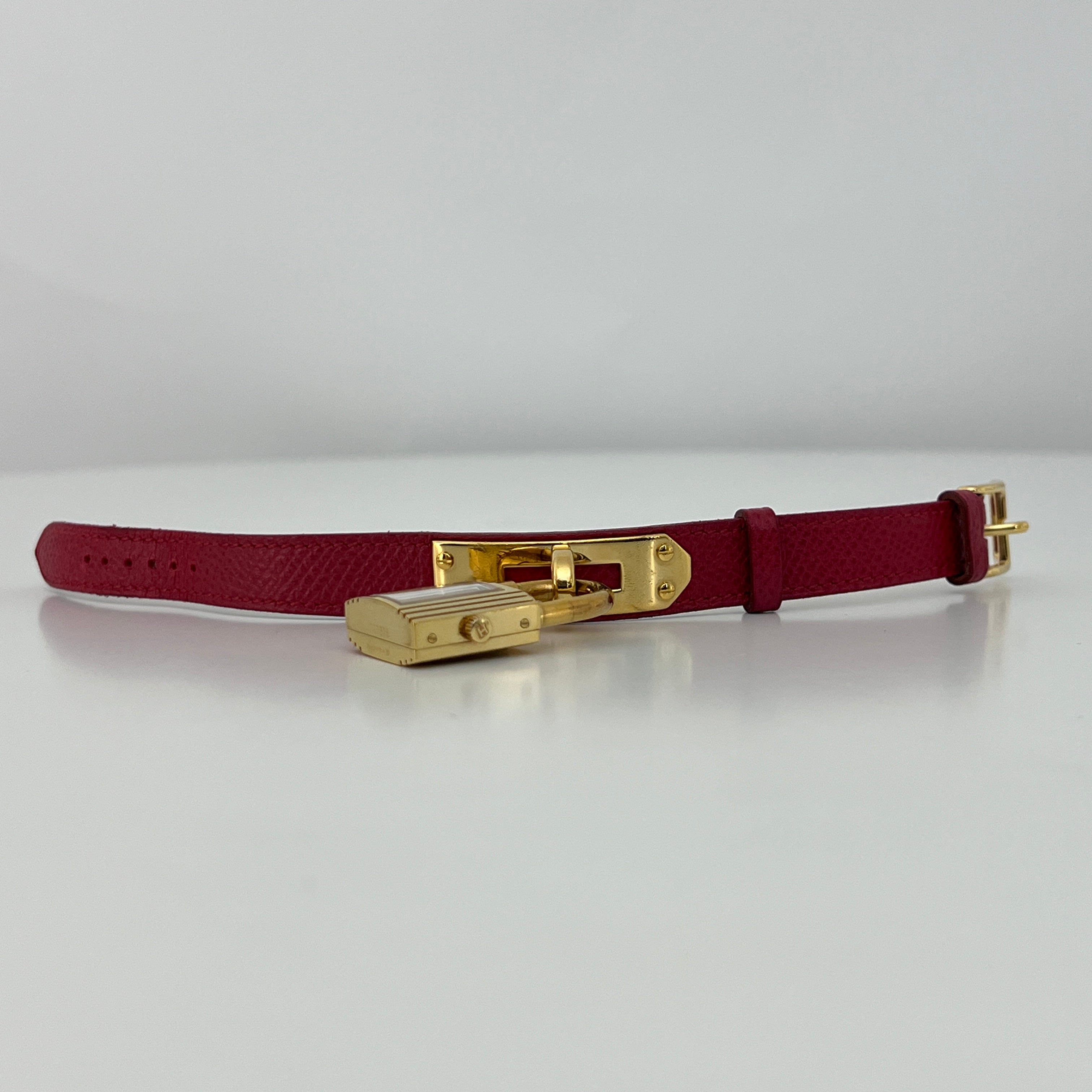 Montre HERMÈS Kelly plaqué or doré