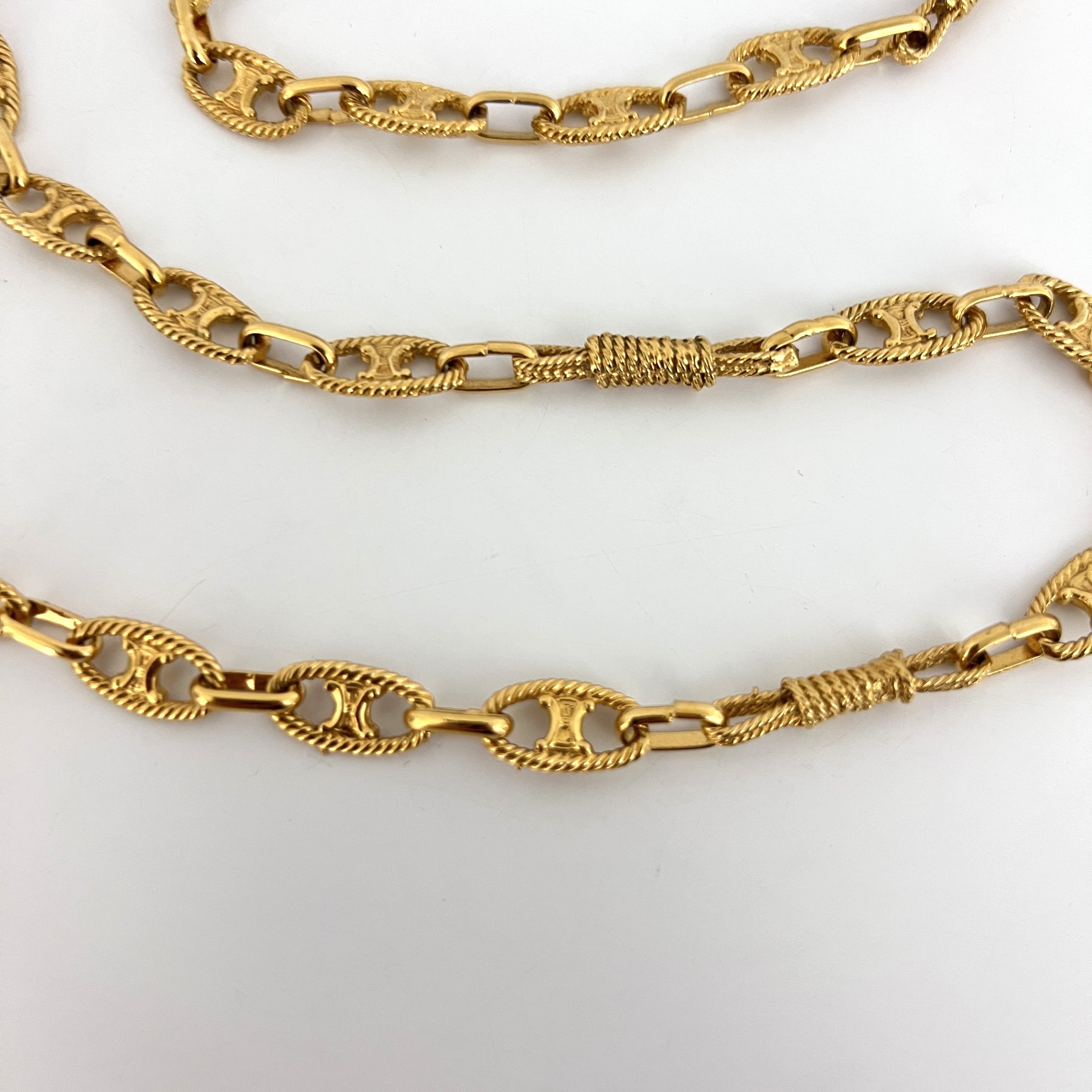 Collier CELINE Chaîne Triomphe Circa 1990