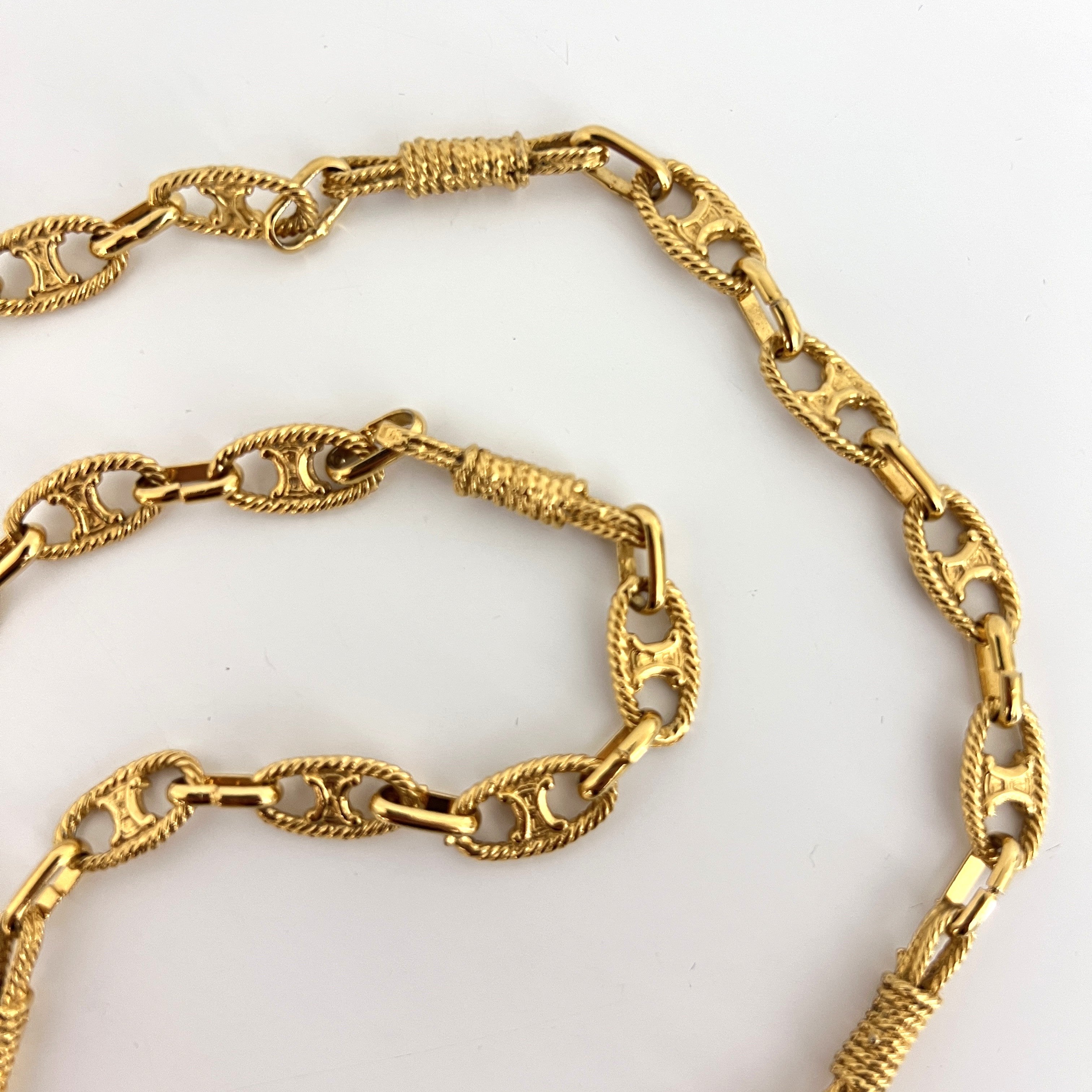 Collier CELINE Chaîne Triomphe Circa 1990