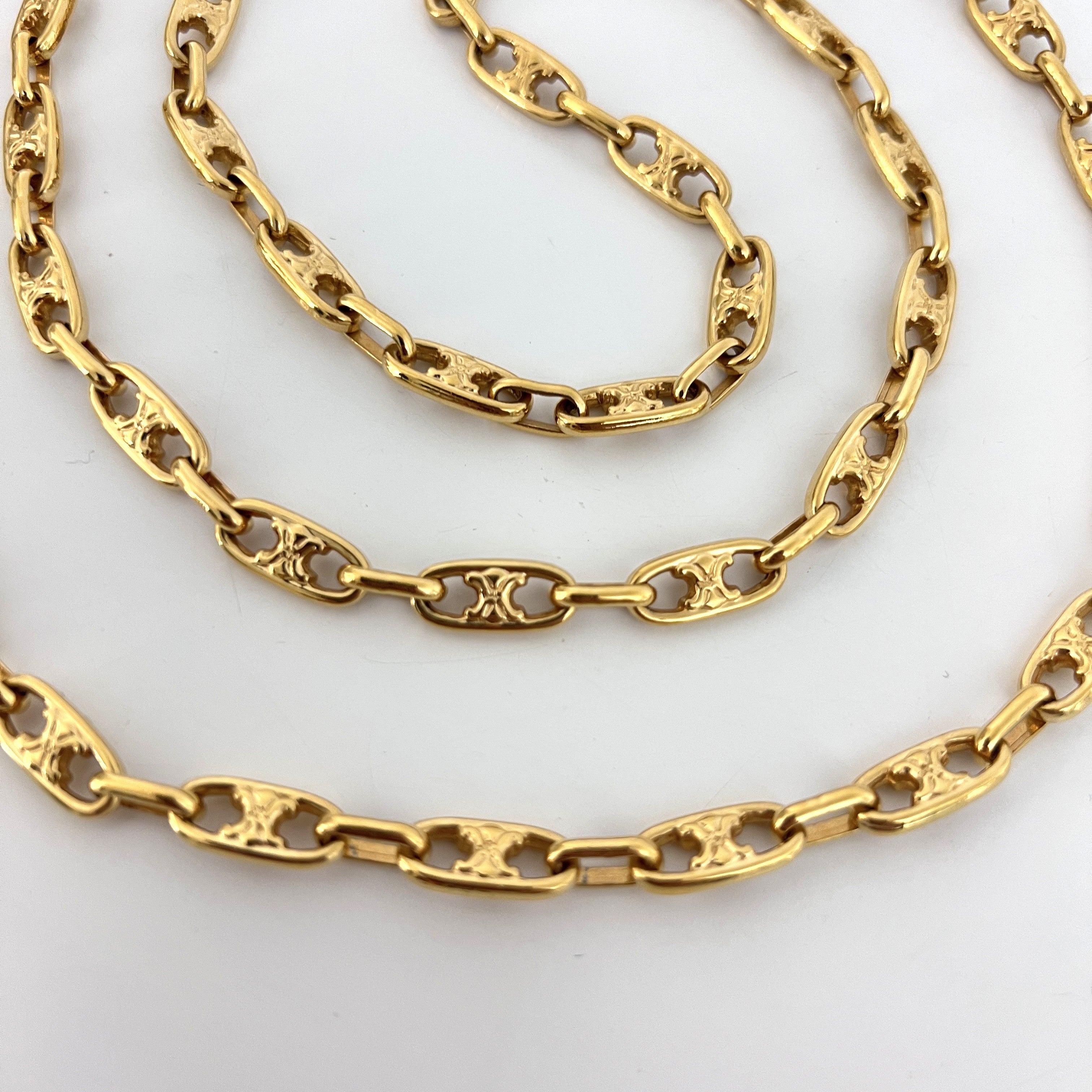 Collier CELINE Chaîne Triomphe Circa 1990