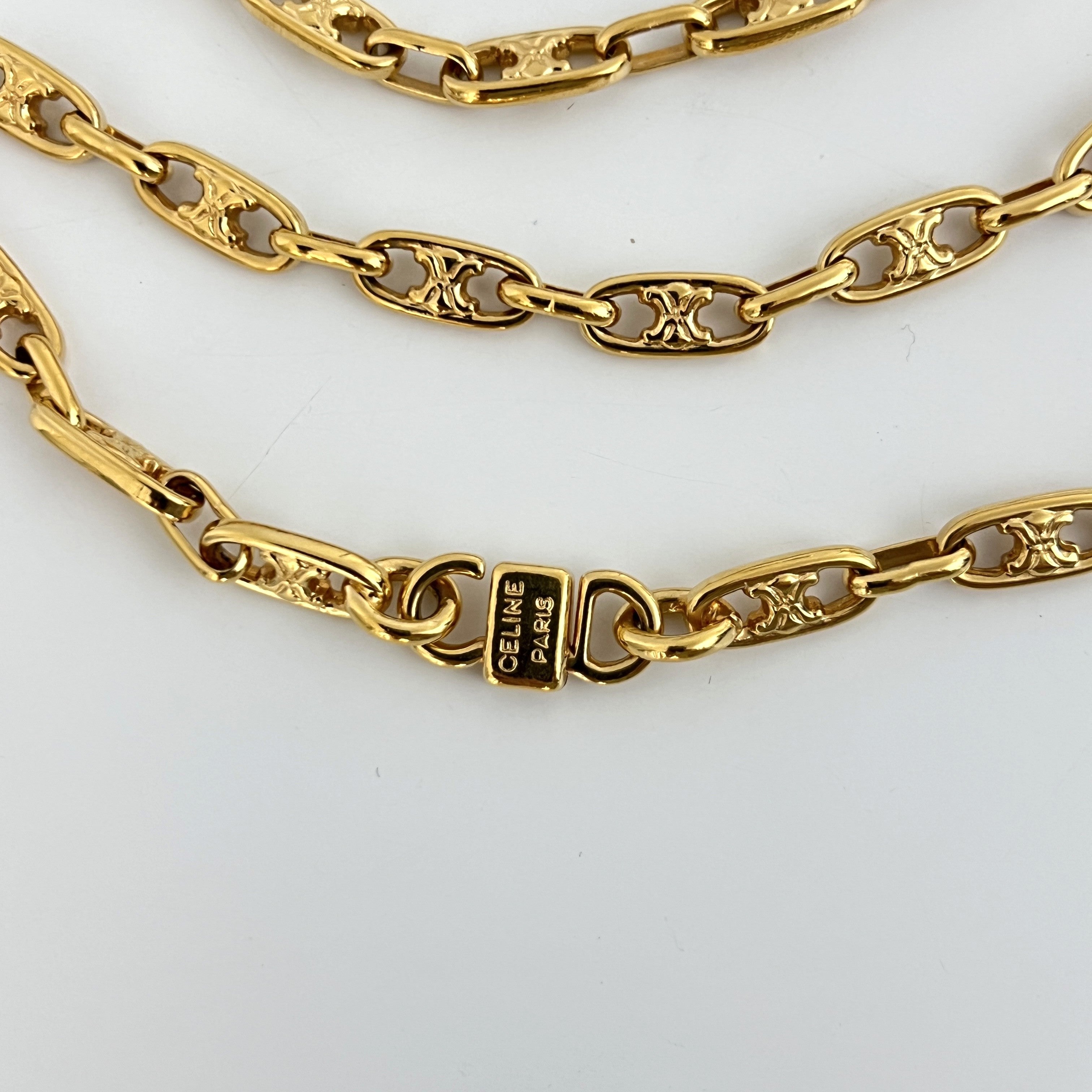 Collier CELINE Chaîne Triomphe Circa 1990