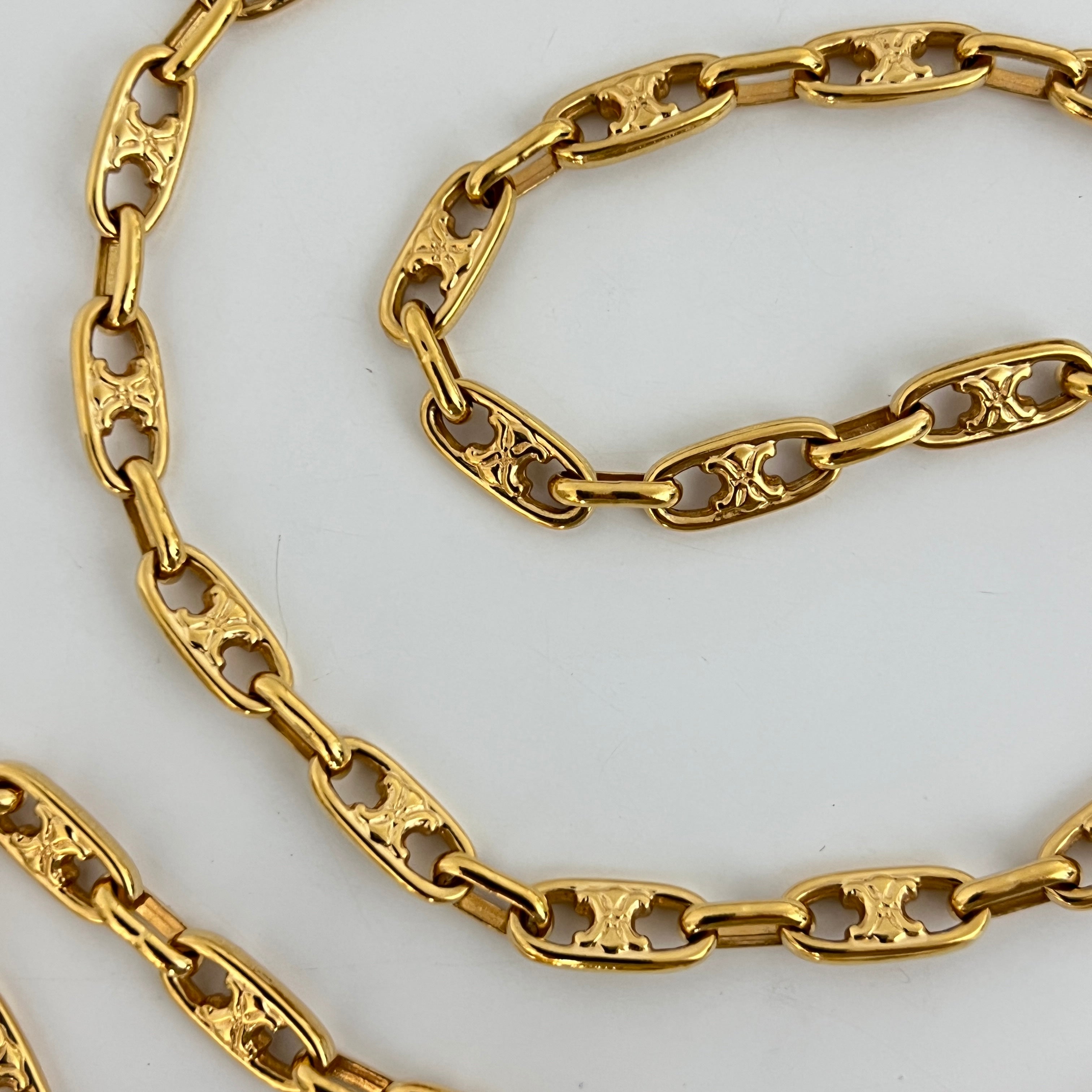 Collier CELINE Chaîne Triomphe Circa 1990