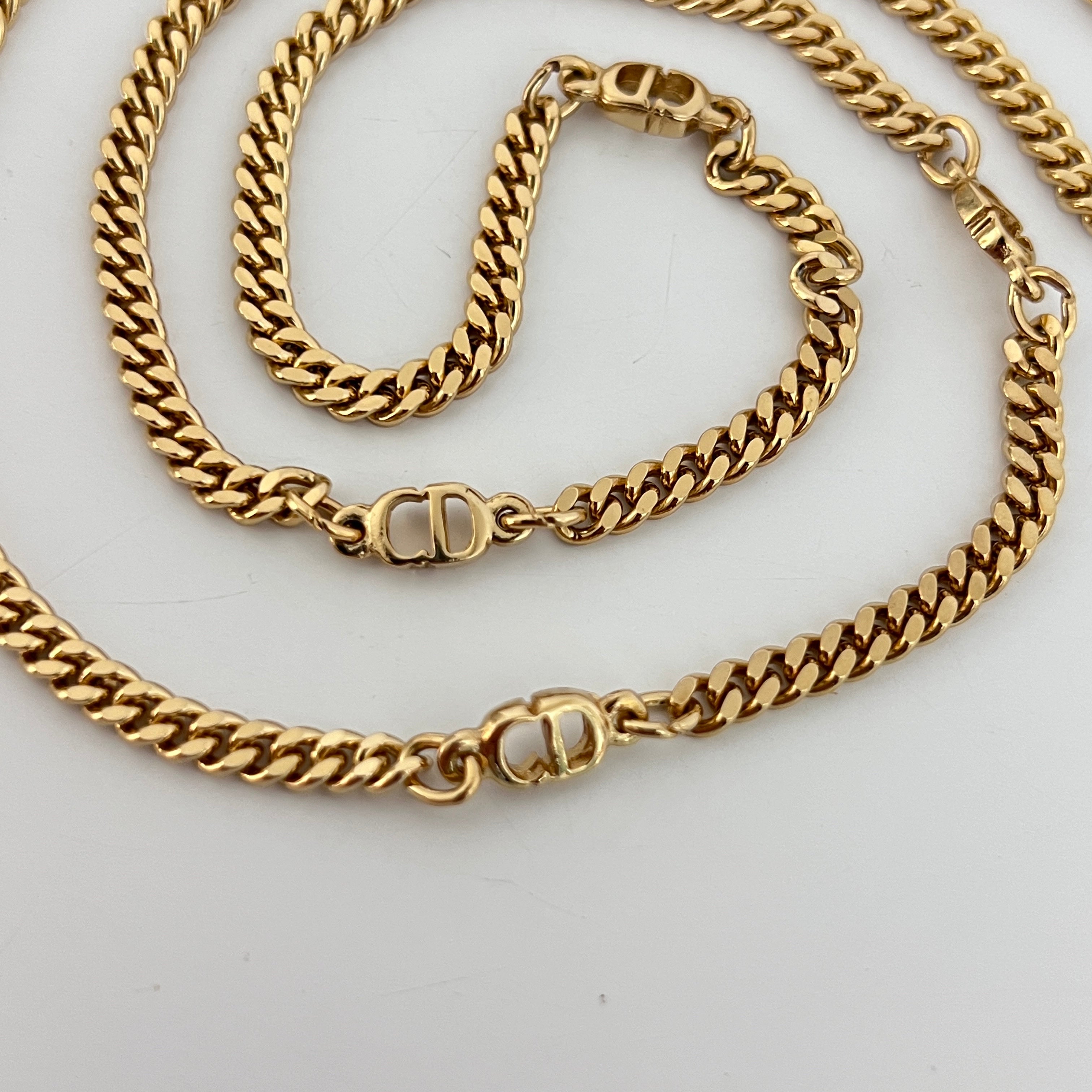 Collier DIOR CD Chain Circa 1990