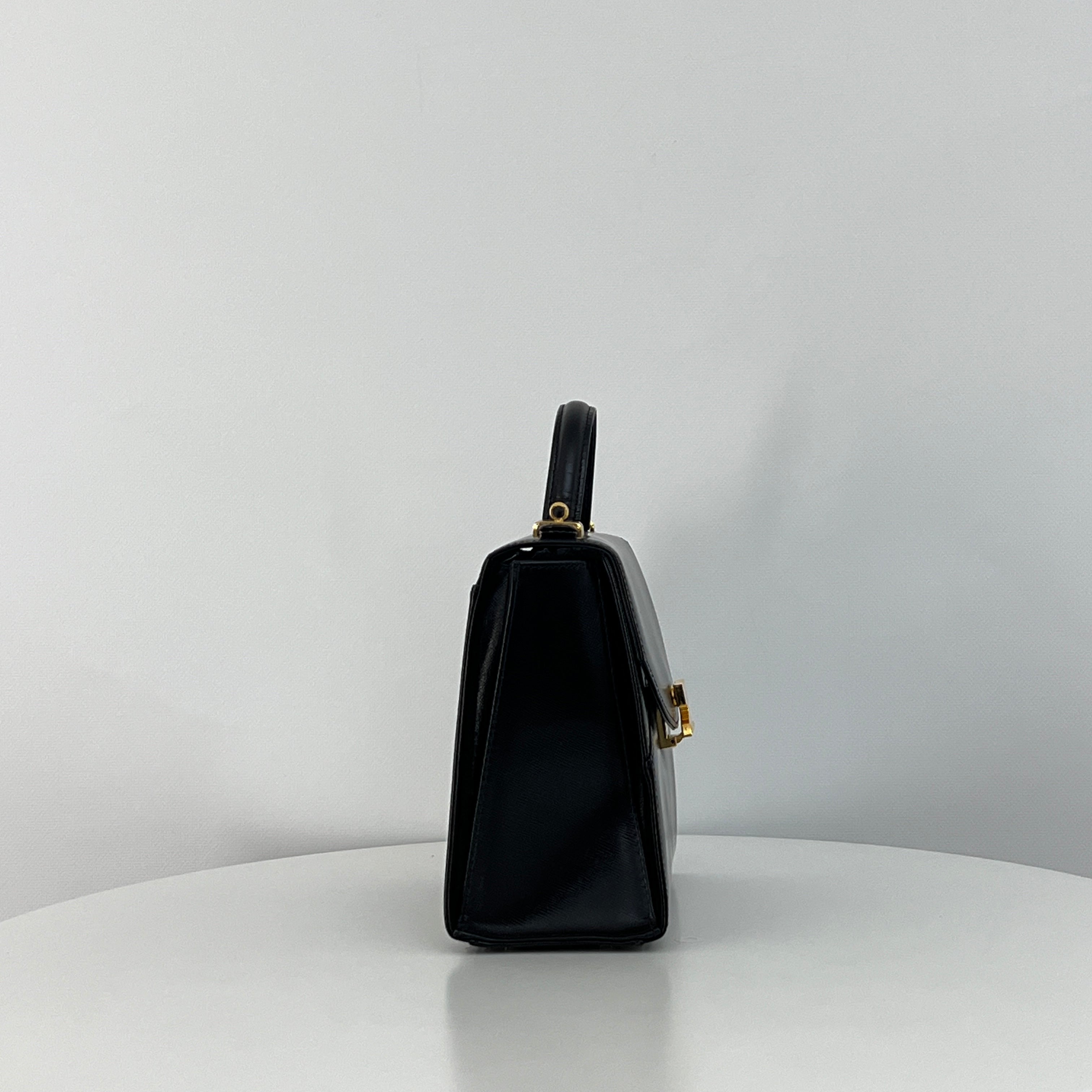 Sac COURRÈGES 2 Way  cuir grainé noir