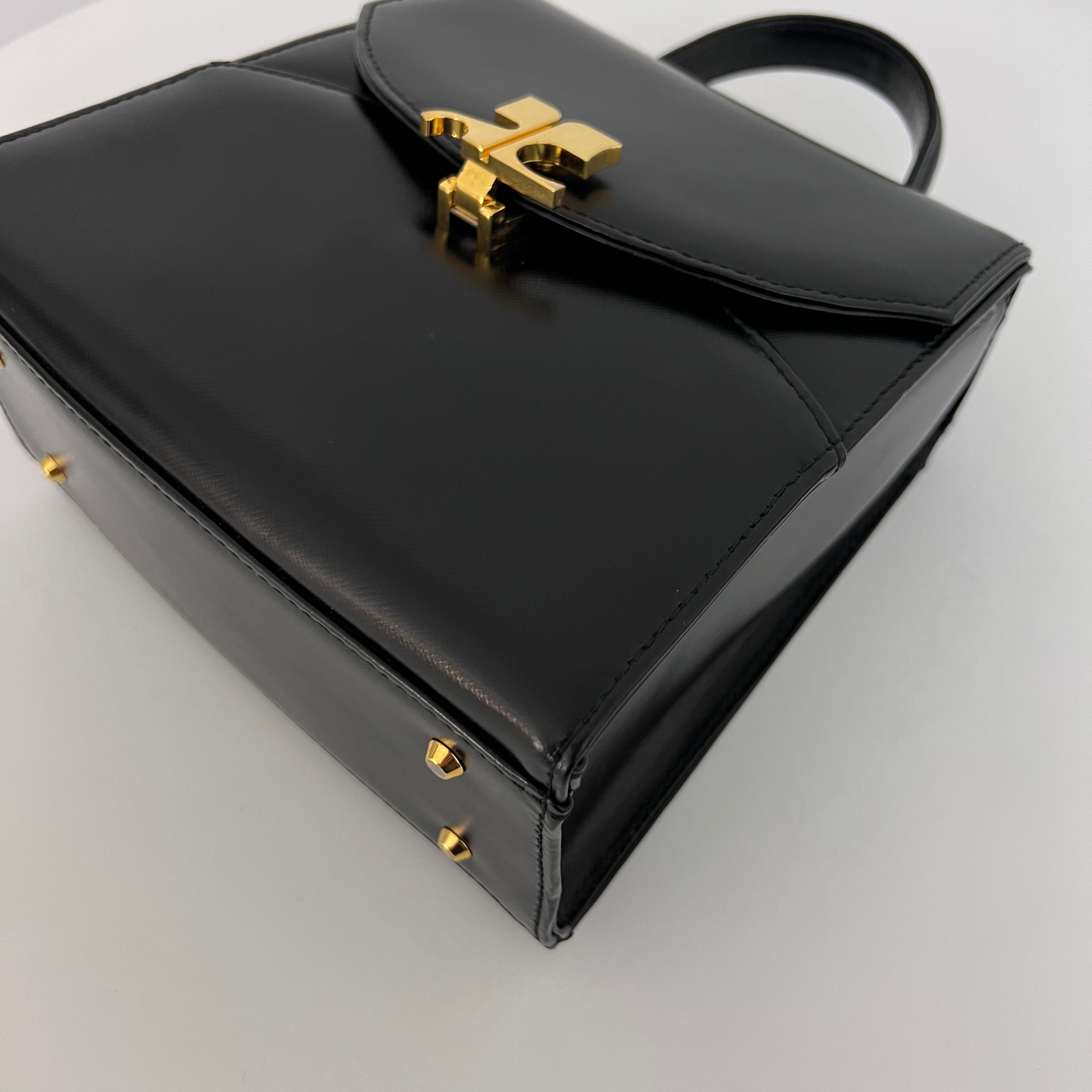 Sac COURRÈGES 2 Way  cuir grainé noir