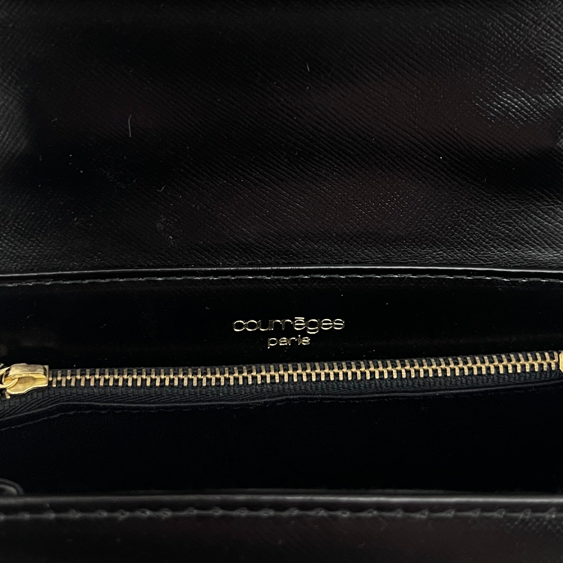 Sac COURRÈGES 2 Way  cuir grainé noir