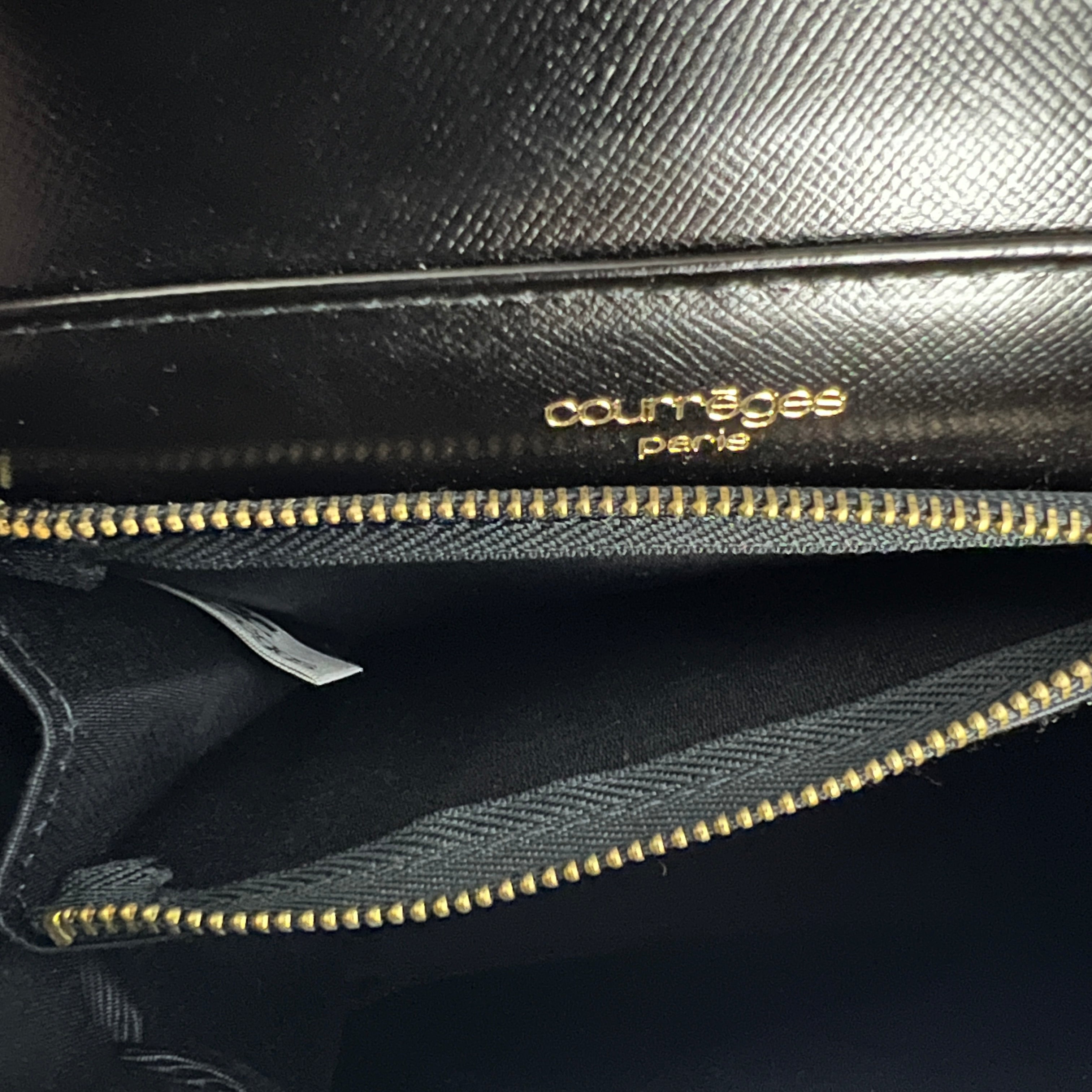 Sac COURRÈGES 2 Way  cuir grainé noir