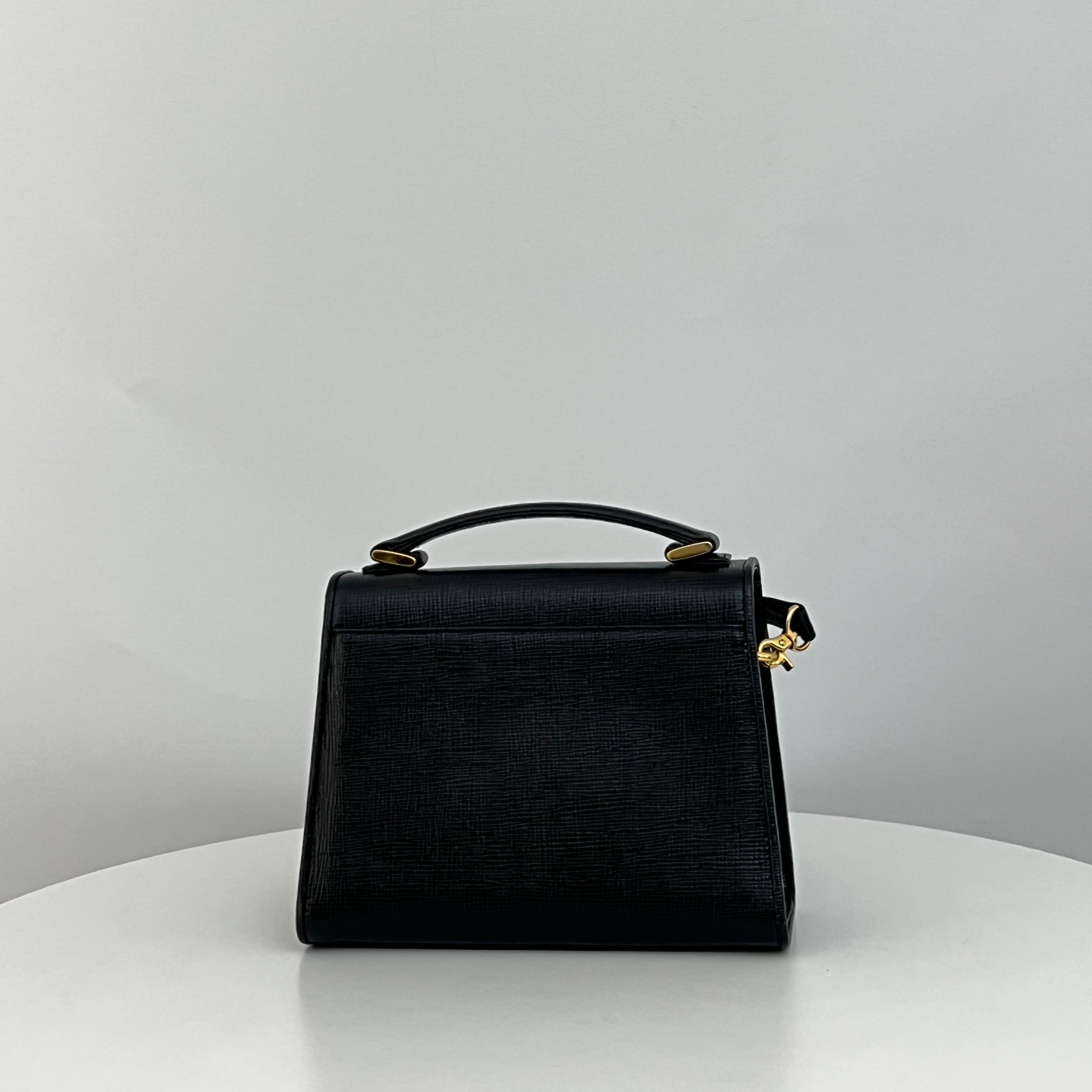 Sac COURRÈGES 2 Way PM cuir grainé noir