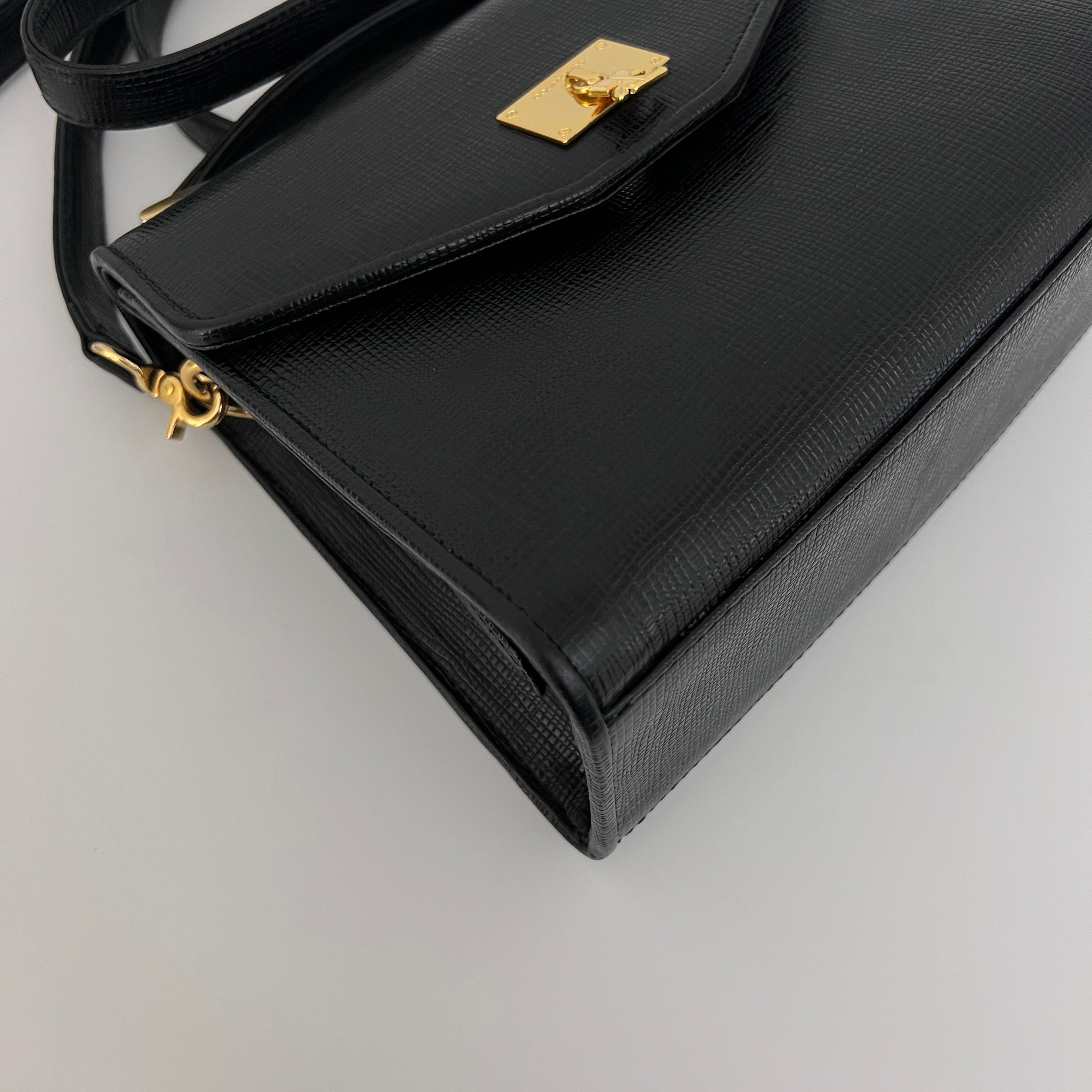 Sac COURRÈGES 2 Way PM cuir grainé noir