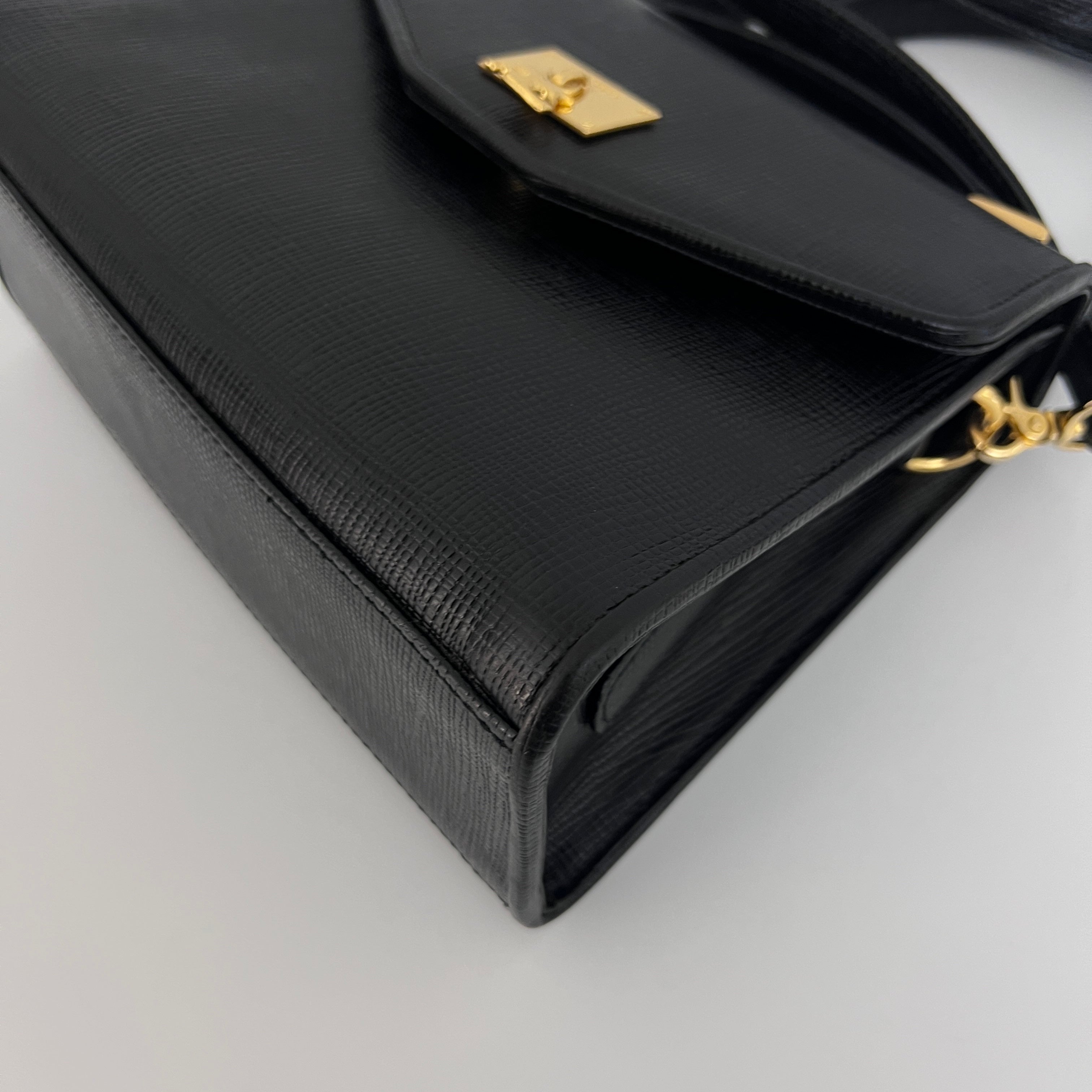 Sac COURRÈGES 2 Way PM cuir grainé noir