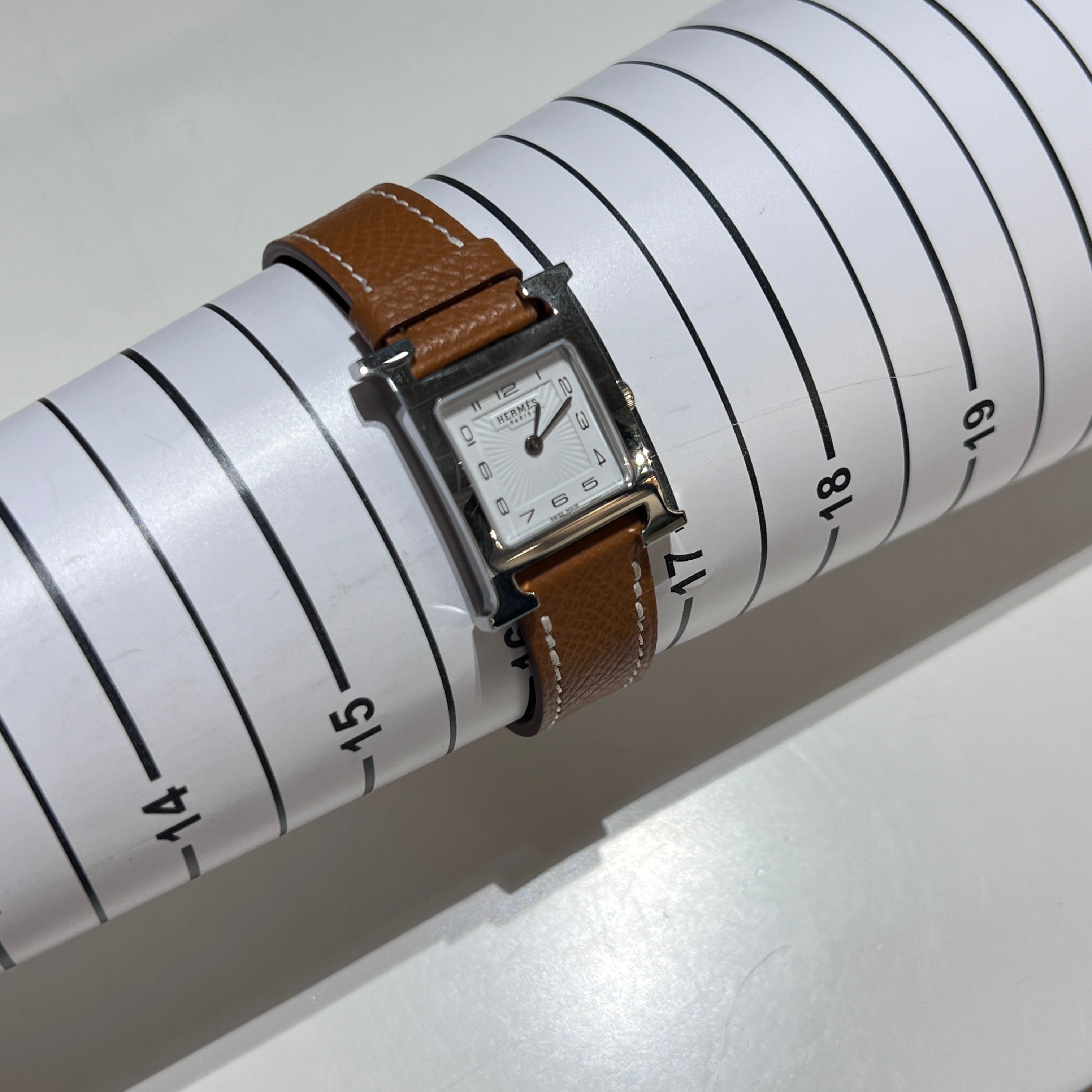 Montre HERMÈS Heure H plaqué or doré