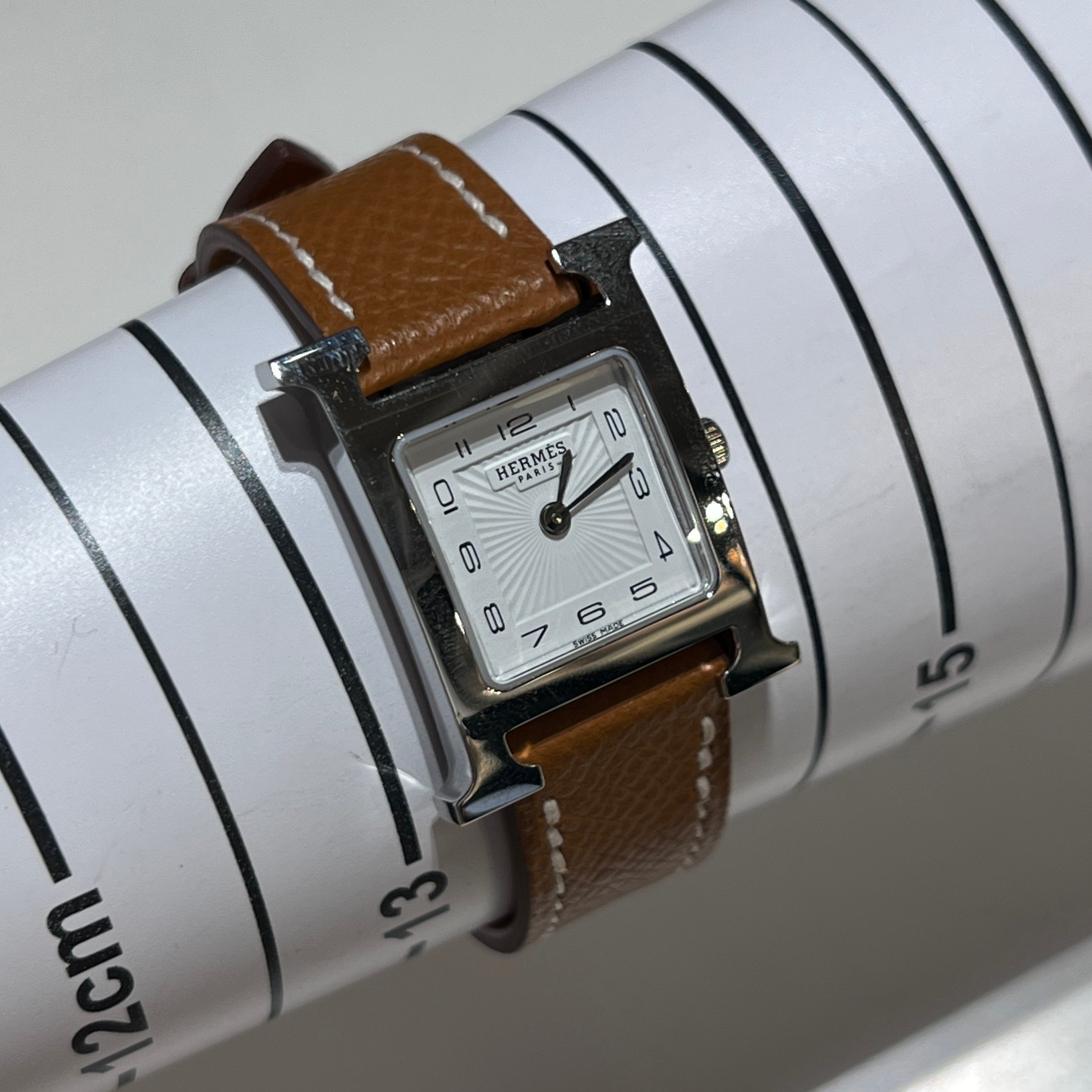 Montre HERMÈS Heure H plaqué or doré