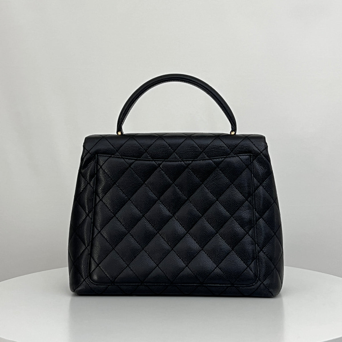 CHANEL Top Handle bag black caviar leather vintage 2003-2004