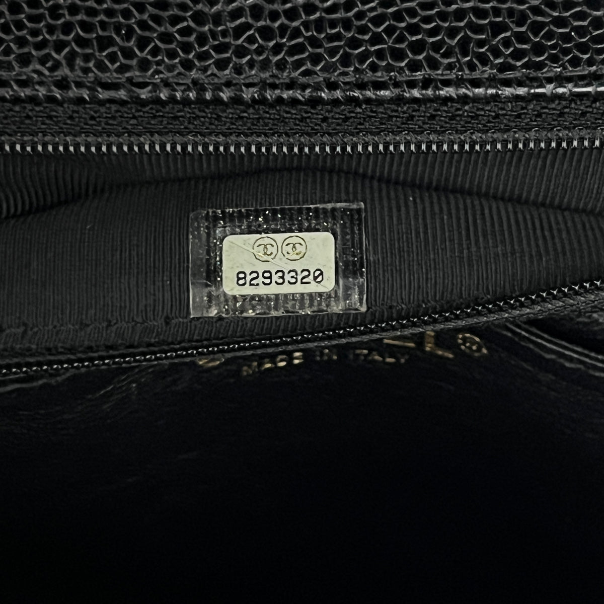 CHANEL Top Handle bag black caviar leather vintage 2003-2004