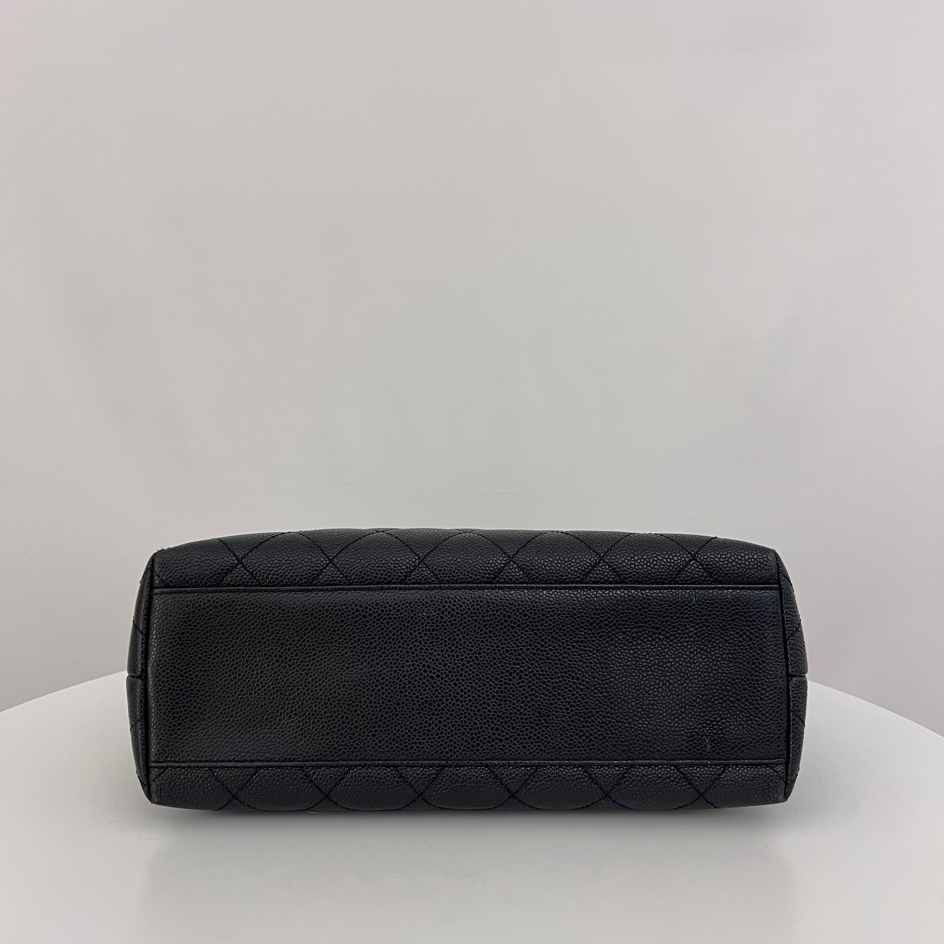 CHANEL Top Handle bag black caviar leather vintage 2003-2004