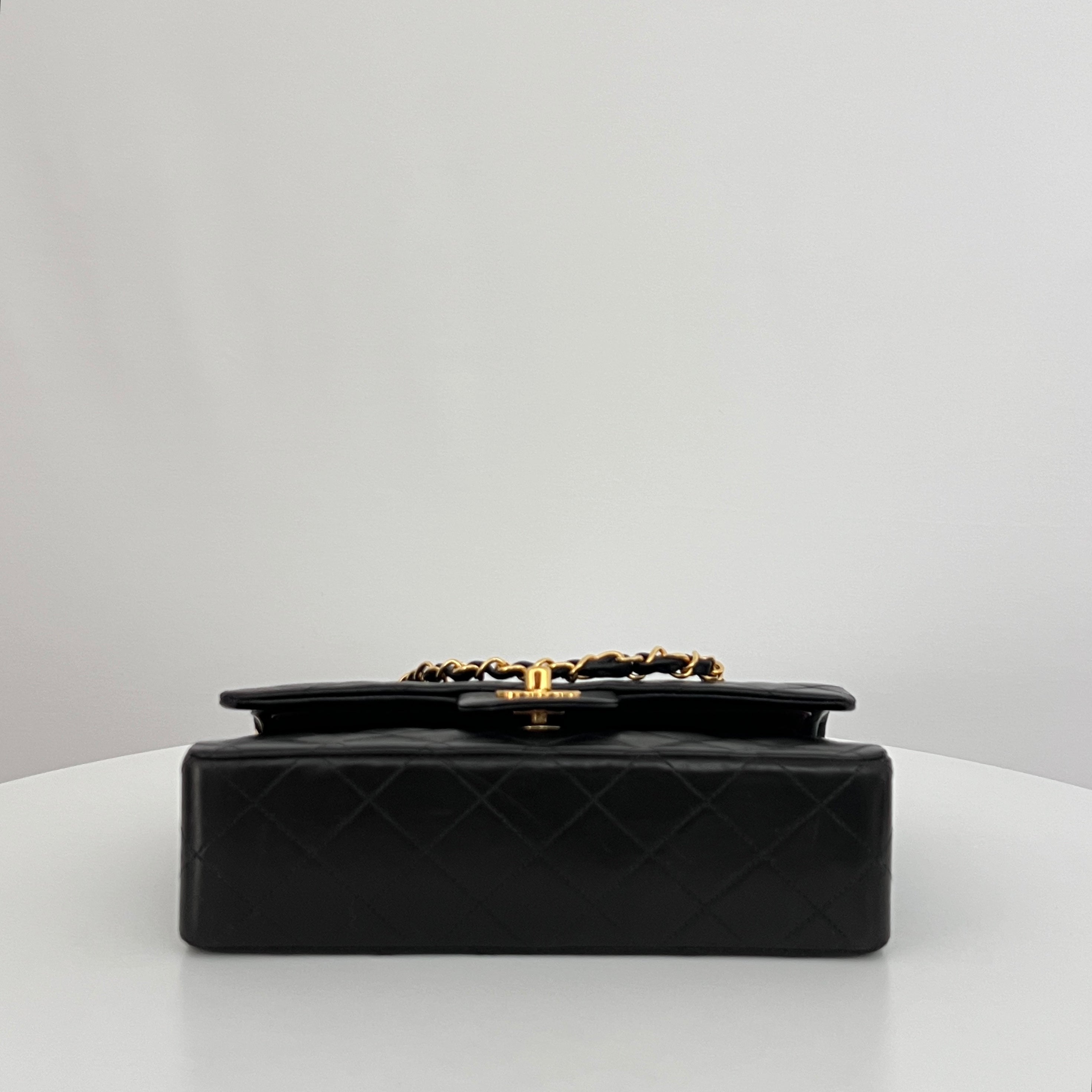 CHANEL Classic Small Flap shoulder bag black lambskin vintage 1991-1994