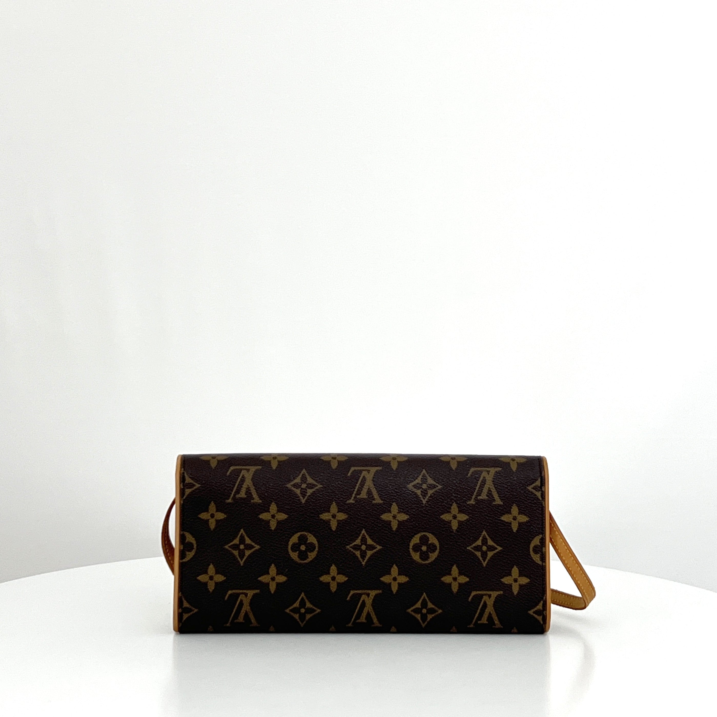 LOUIS VUITTON Twin GM Shoulder Bag in vintage brown canvas and leather 2001