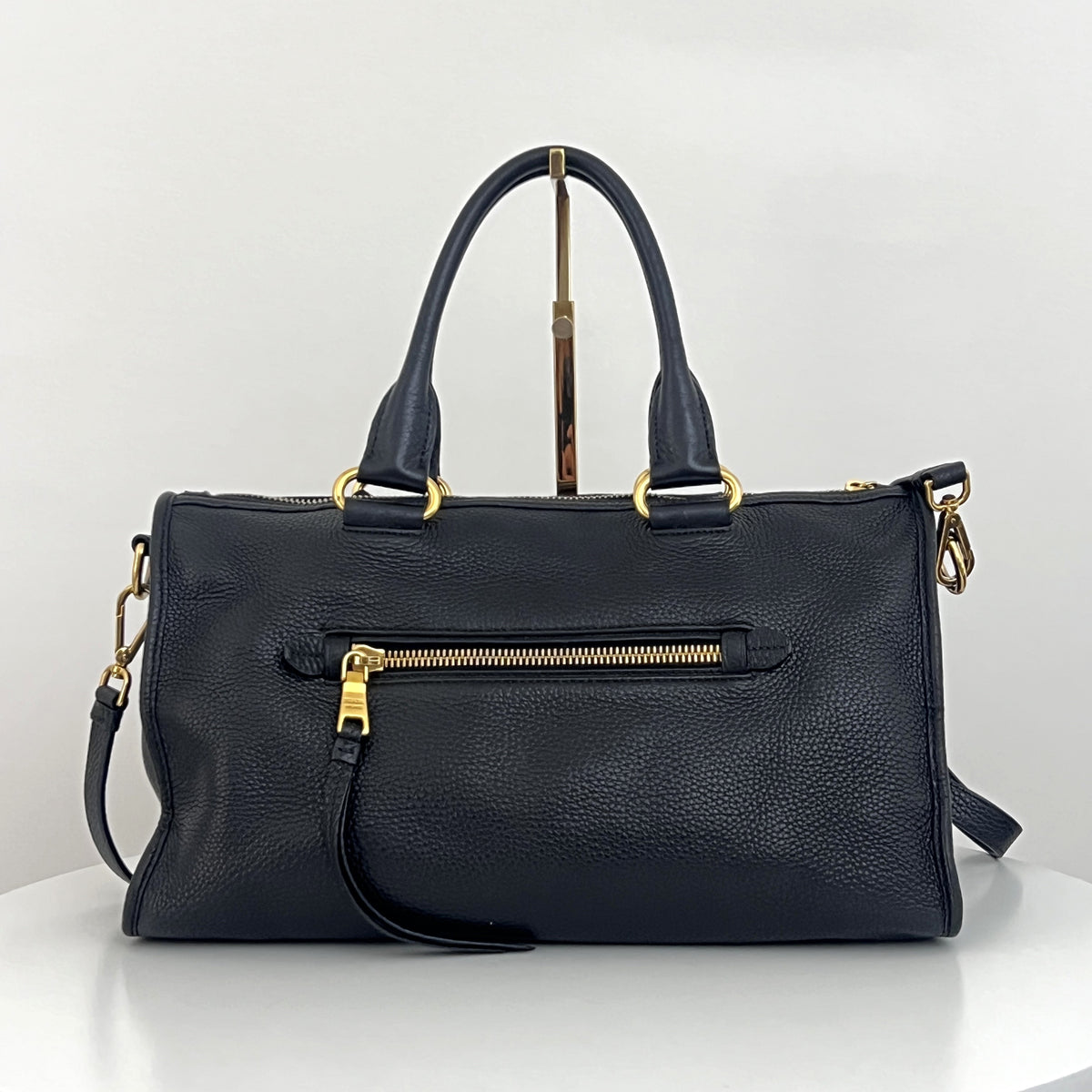 Sac à bandoulière PRADA Vitello Daino cuir grainé noir