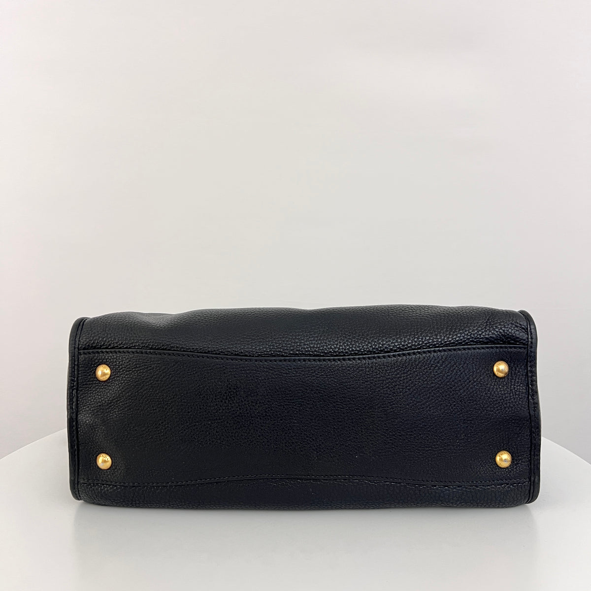 Sac à bandoulière PRADA Vitello Daino cuir grainé noir