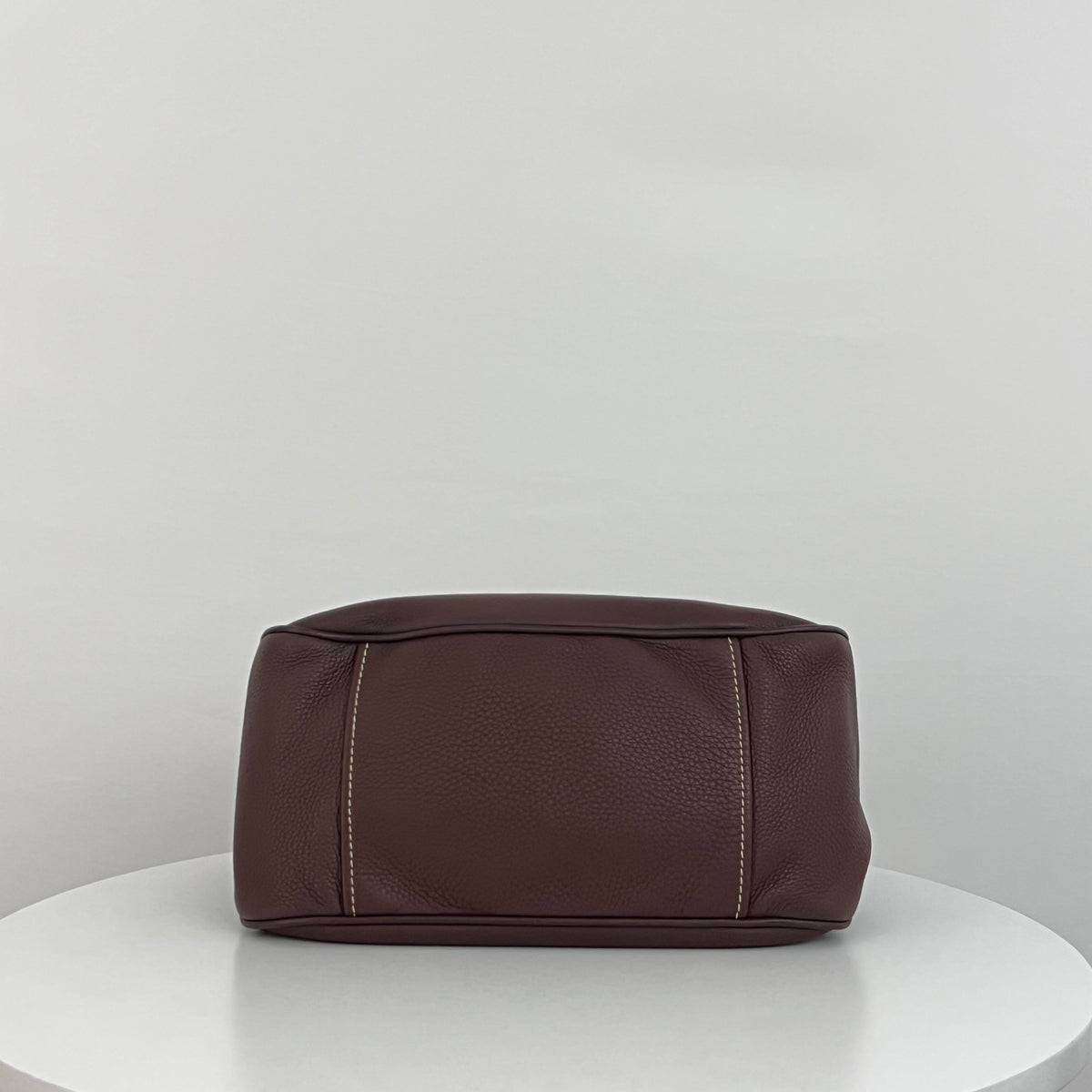 Sac PRADA Vitello Daino Moon cuir grainé marron