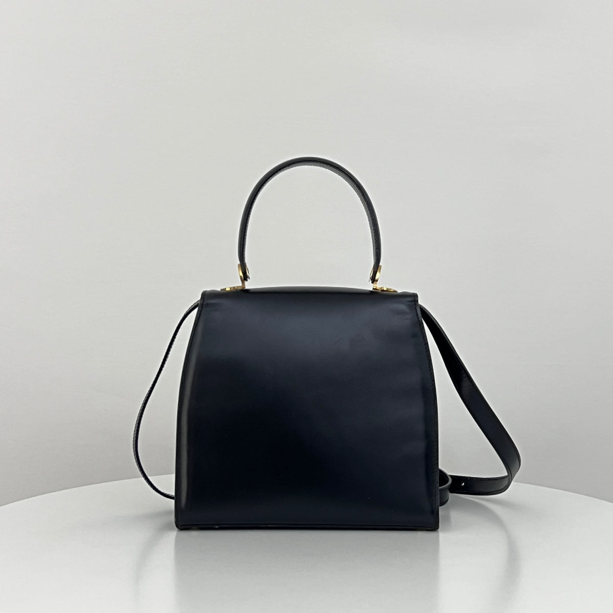 Sac à bandoulière CELINE Top Handle 2 Way cuir lisse noir