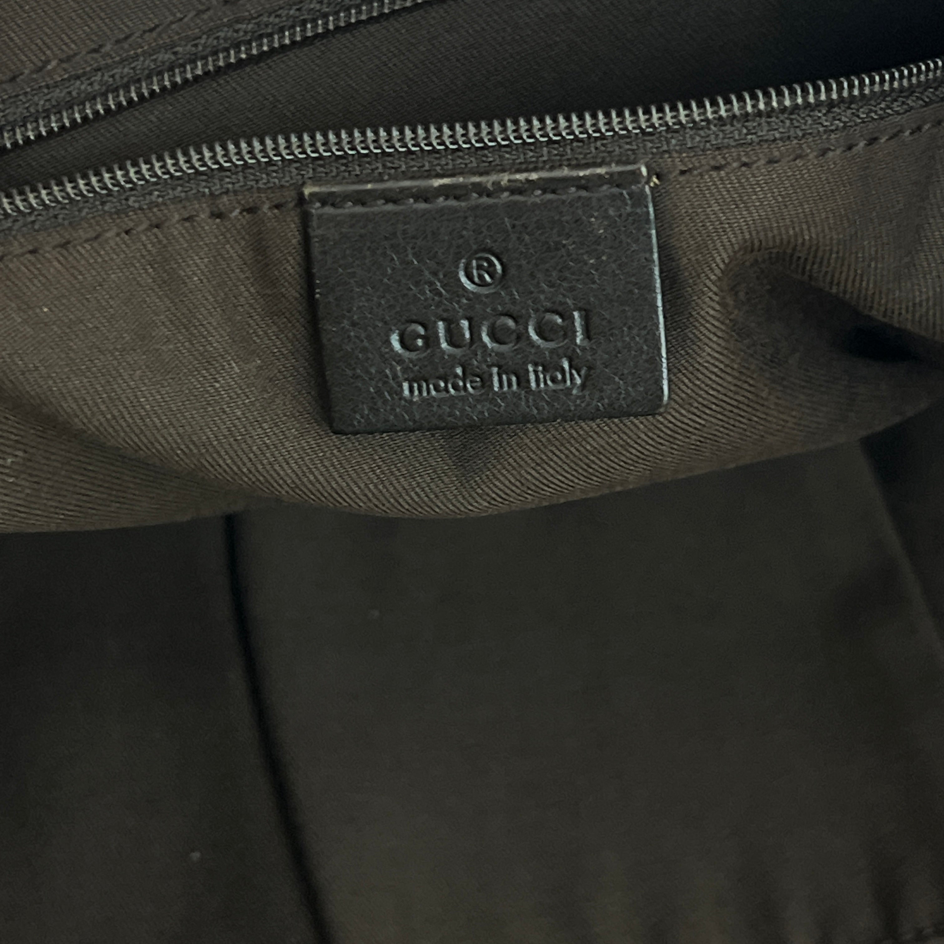 Sac GUCCI Tote  toile et cuir marron