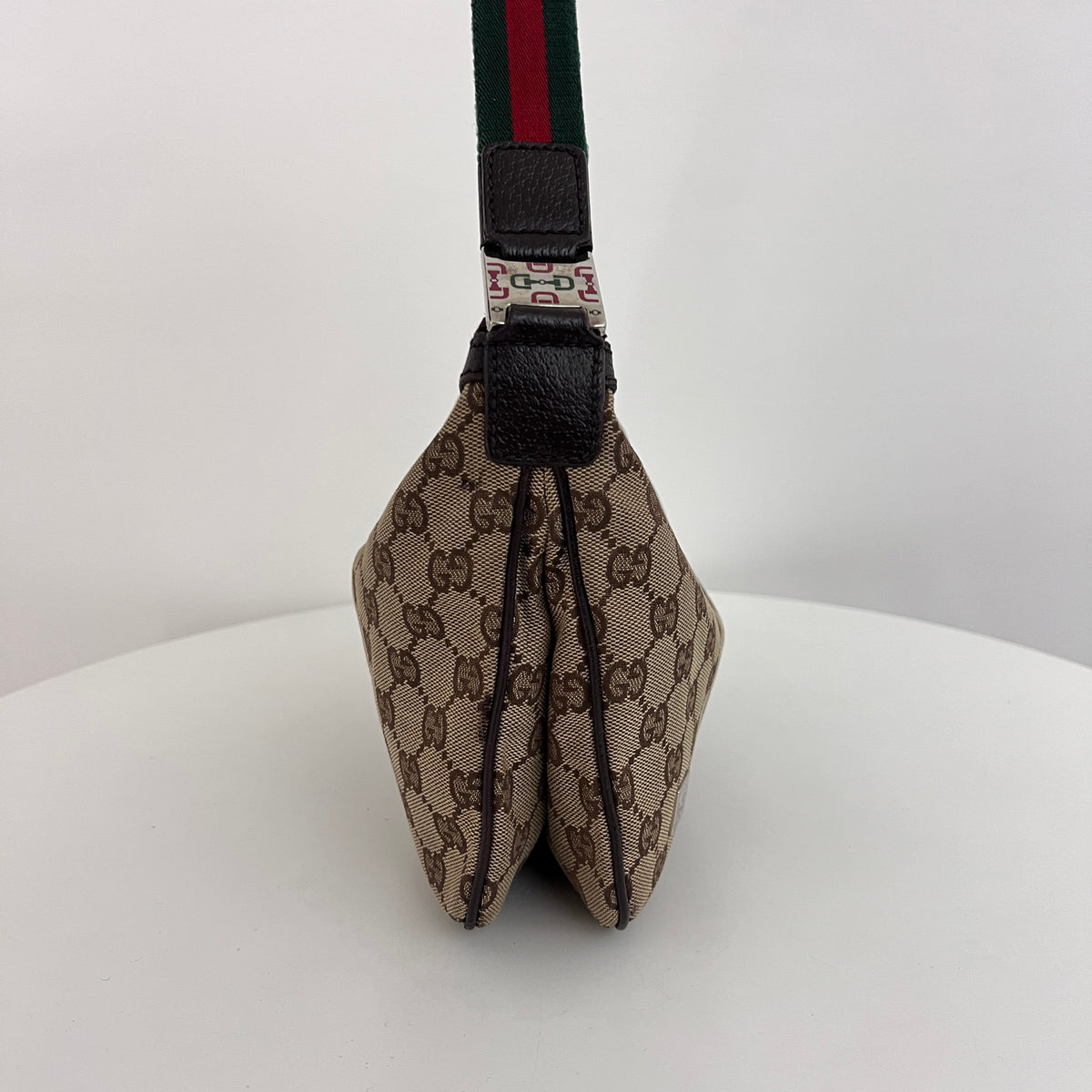 Sac GUCCI Hobo Sherry toile et cuir marron