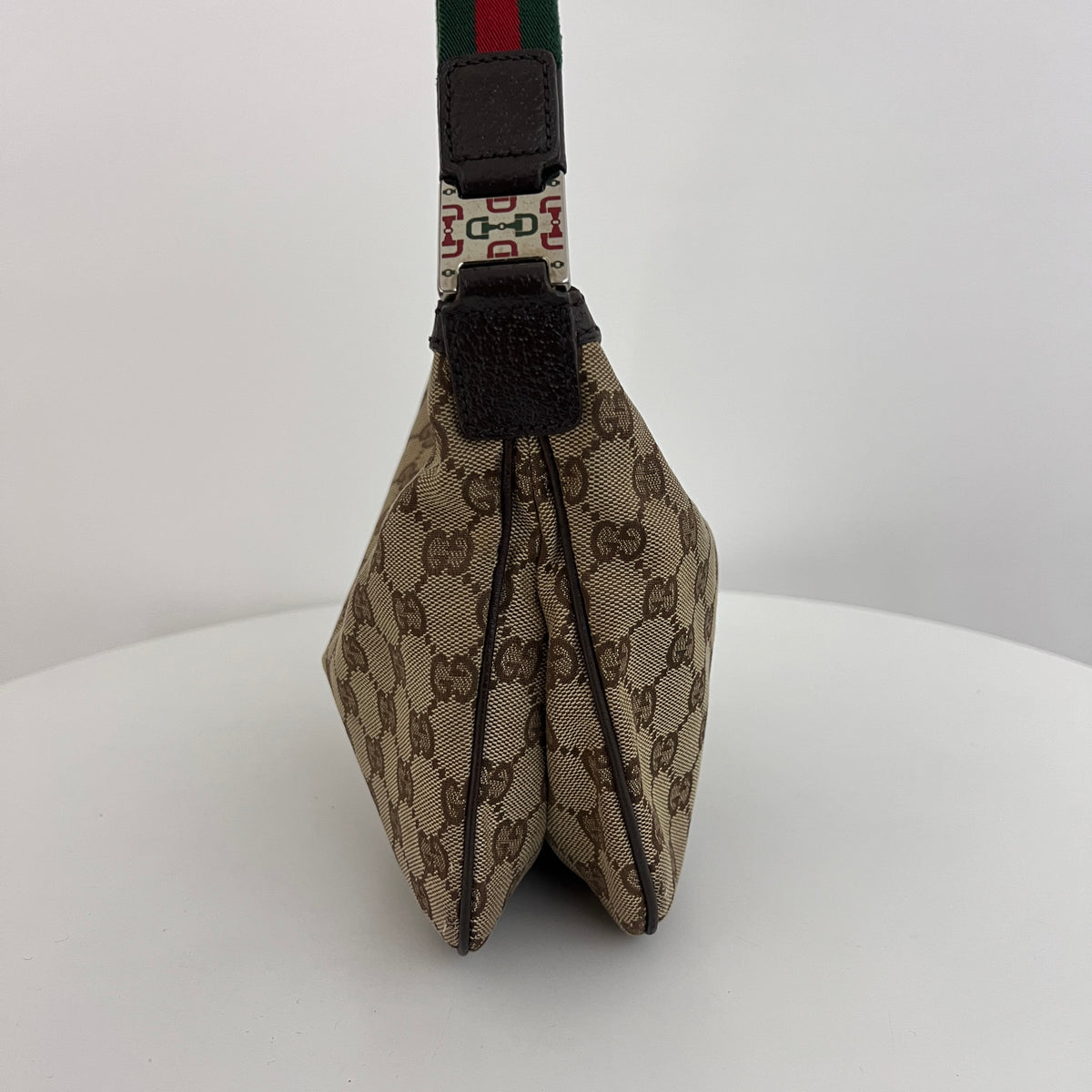Sac GUCCI Hobo Sherry toile et cuir marron