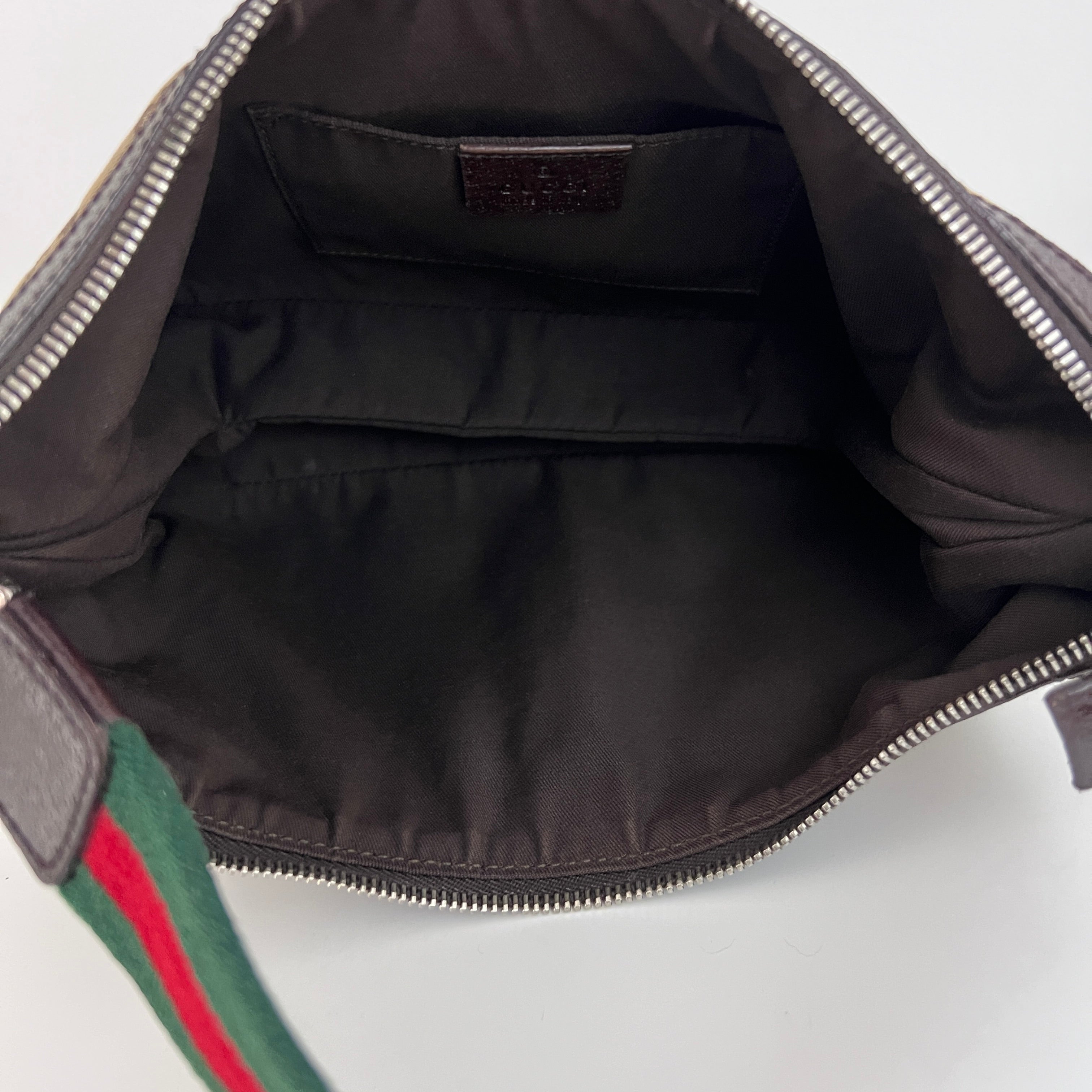 Sac GUCCI Hobo Sherry toile et cuir marron