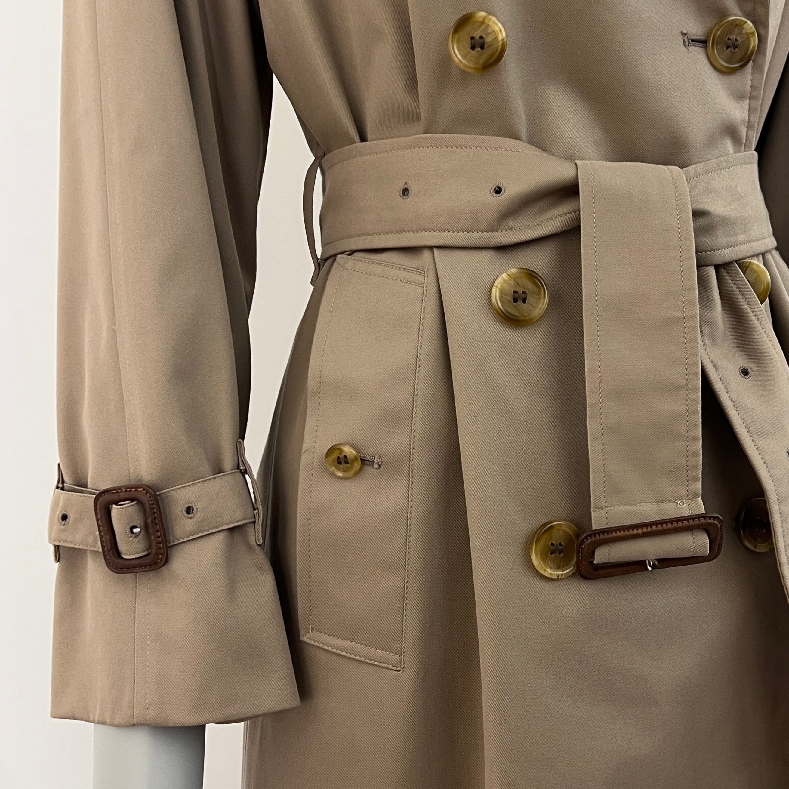 BURBERRY Chelsea beige cotton trench coat Circa 1990