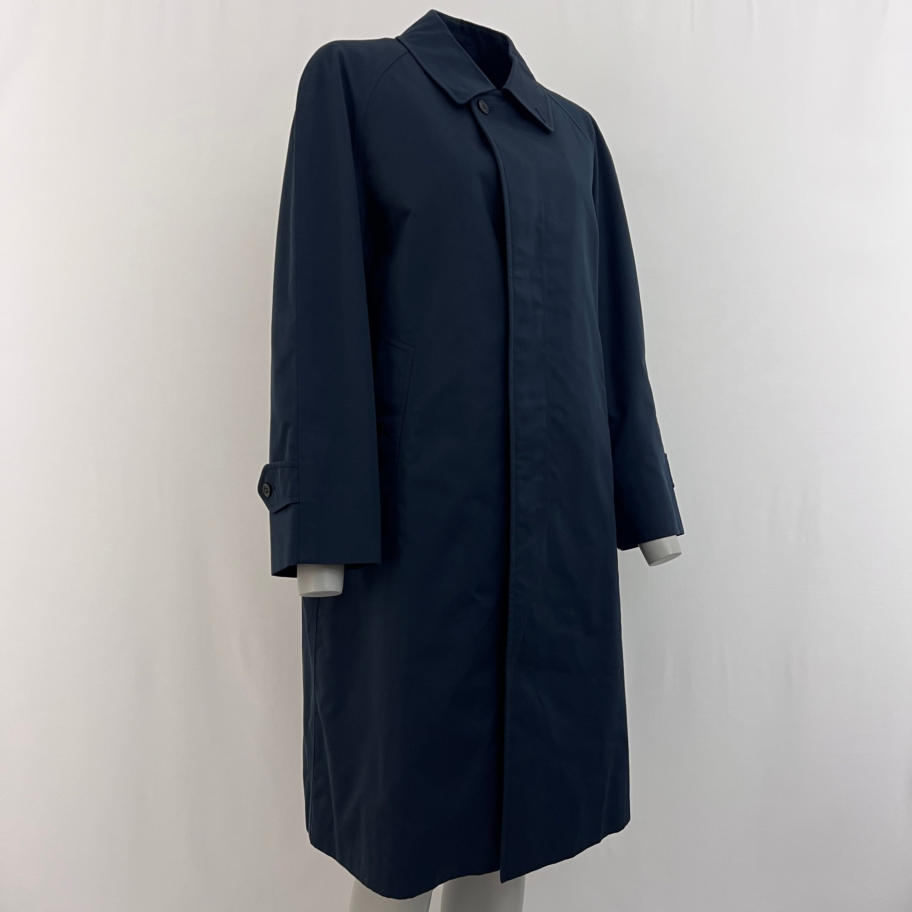 BURBERRY navy cotton Camden trench coat circa 1990