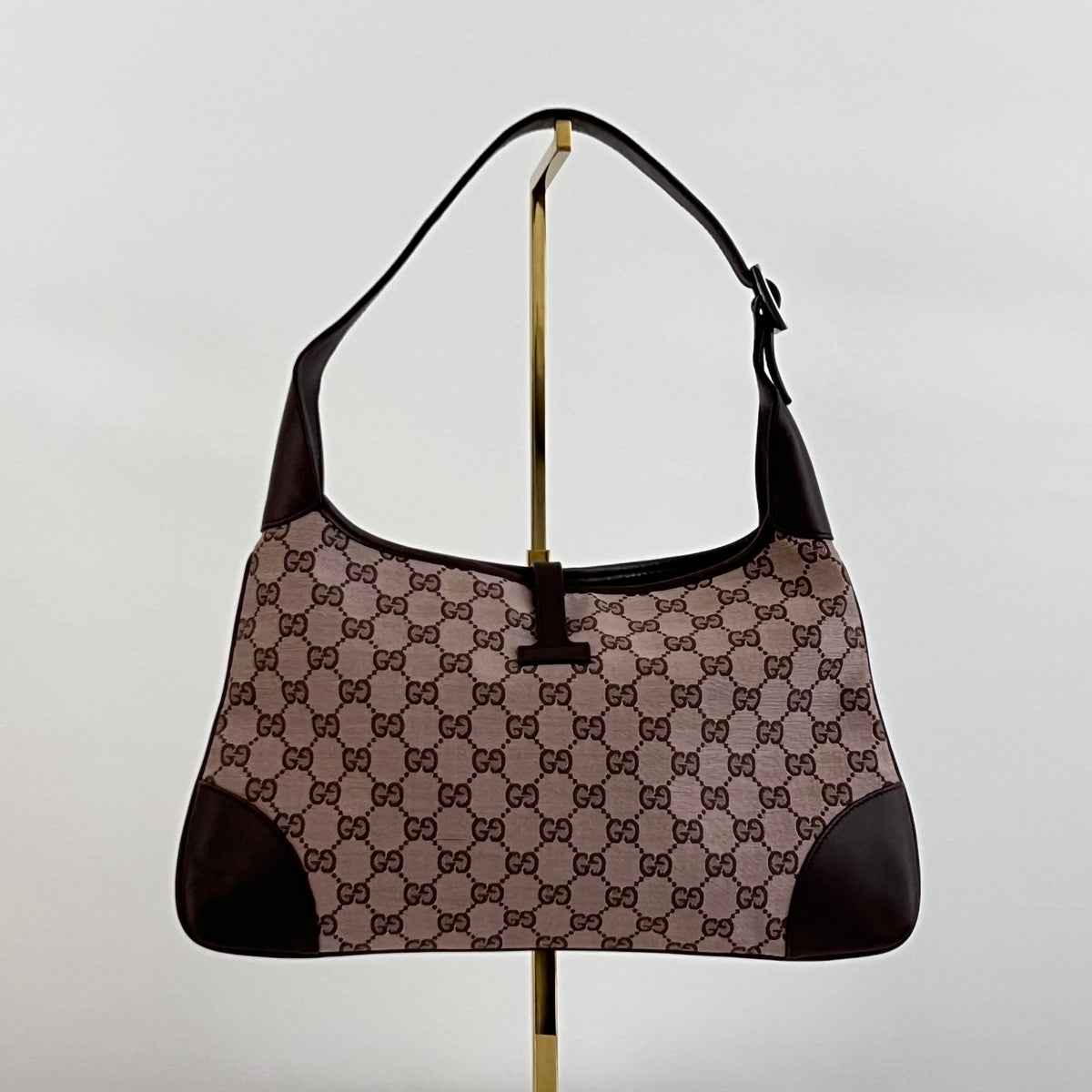 Sac GUCCI Jackie toile et cuir marron