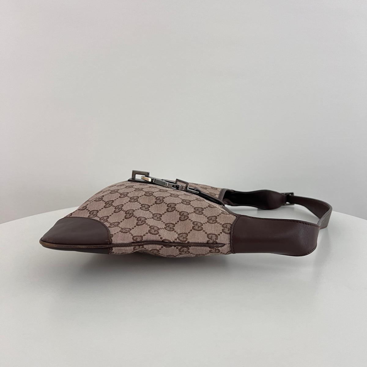 Sac GUCCI Jackie toile et cuir marron