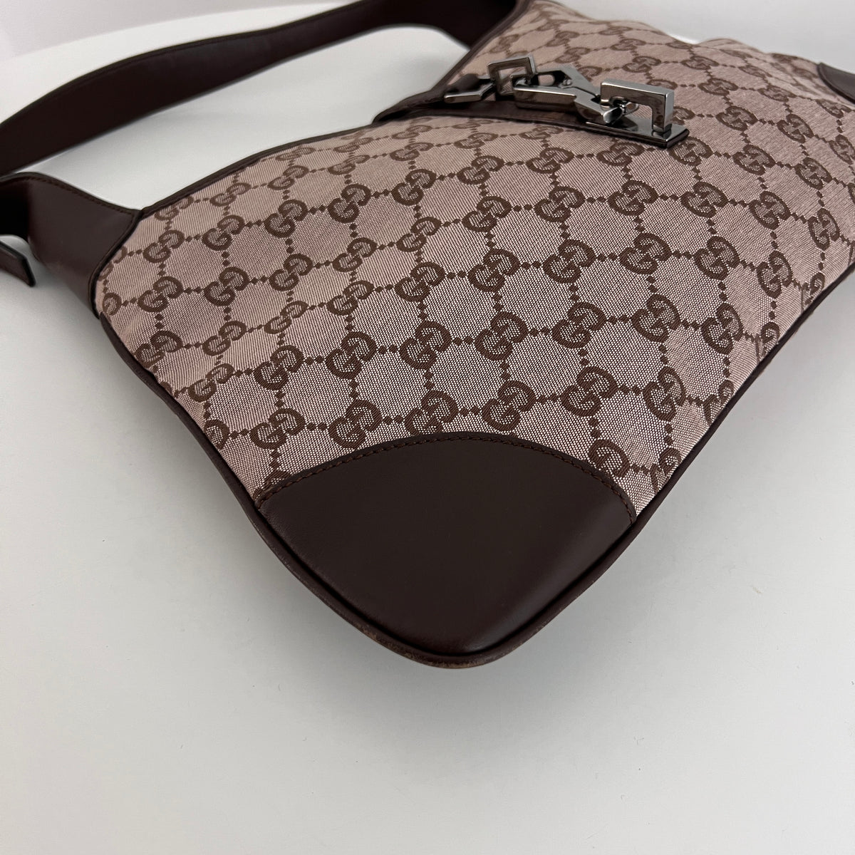 Sac GUCCI Jackie toile et cuir marron