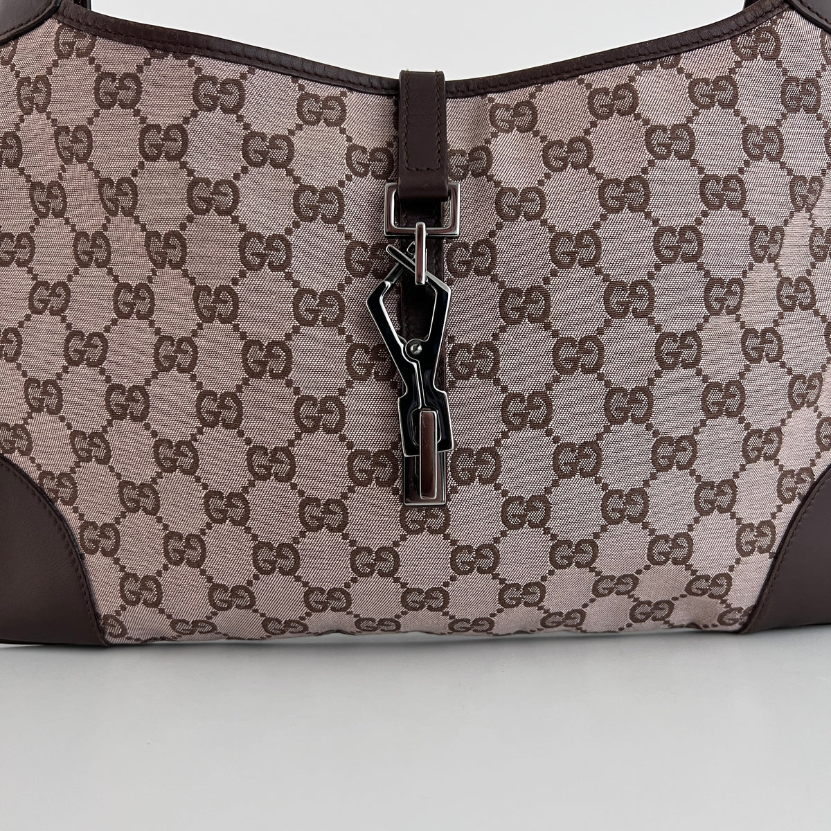 Sac GUCCI Jackie toile et cuir marron