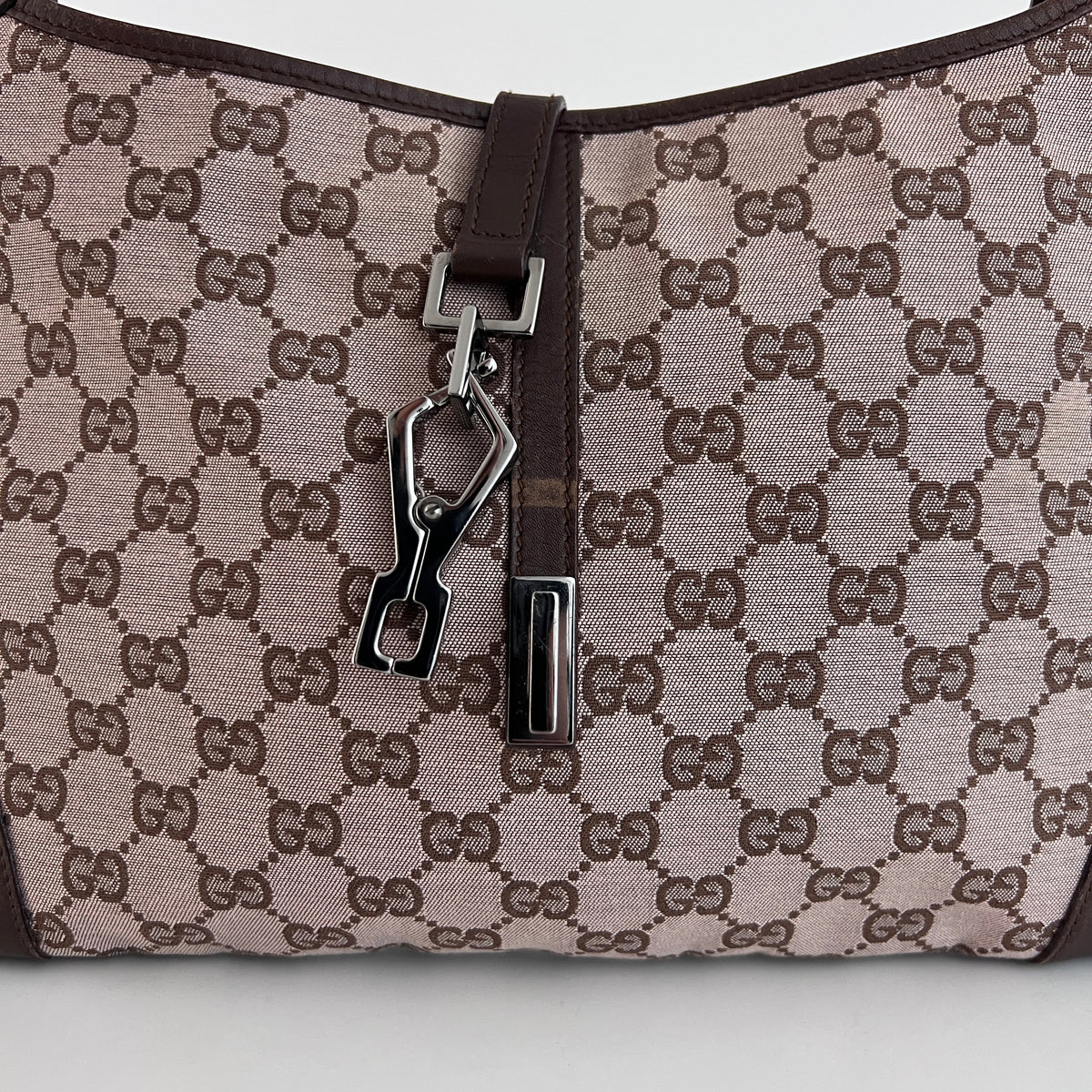 Sac GUCCI Jackie toile et cuir marron