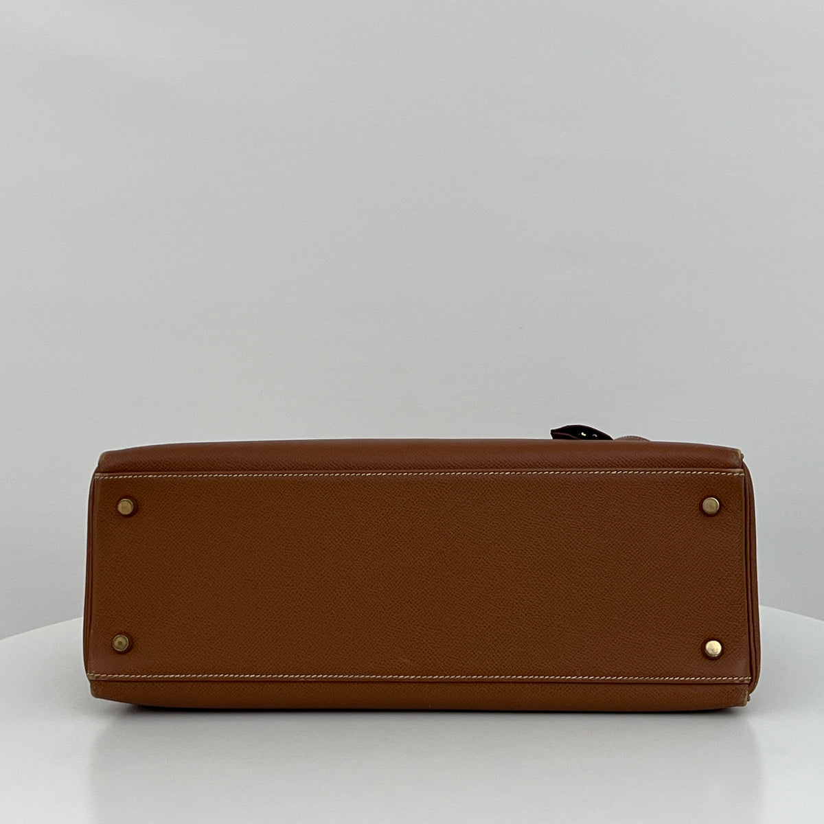 Sac à bandoulière HERMÈS Kelly 35 cuir courchevel retourné marron