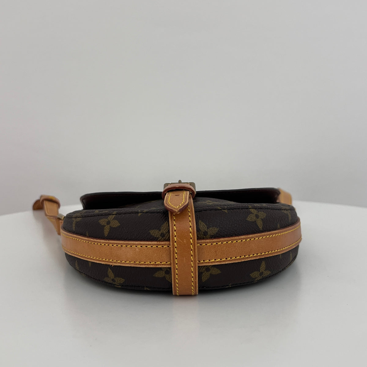 Sac à bandoulière LOUIS VUITTON Chantilly PM toile et cuir marron vintage 1992