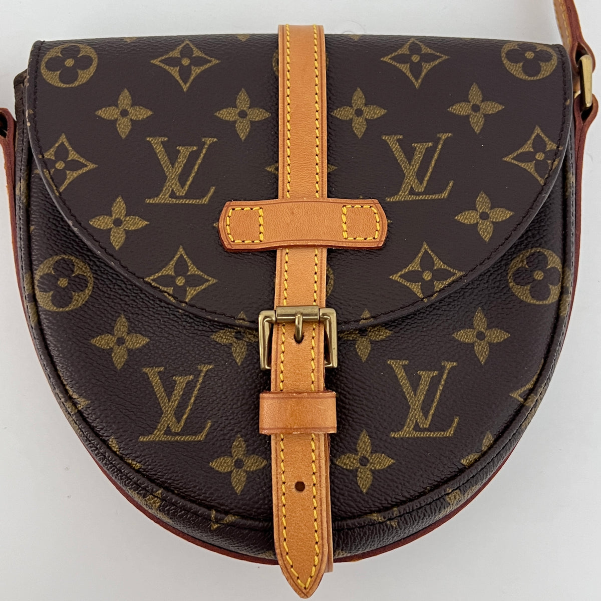 Sac à bandoulière LOUIS VUITTON Chantilly PM toile et cuir marron vintage 1992