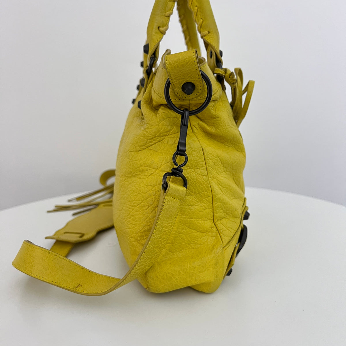 Sac BALENCIAGA The First cuir lisse jaune