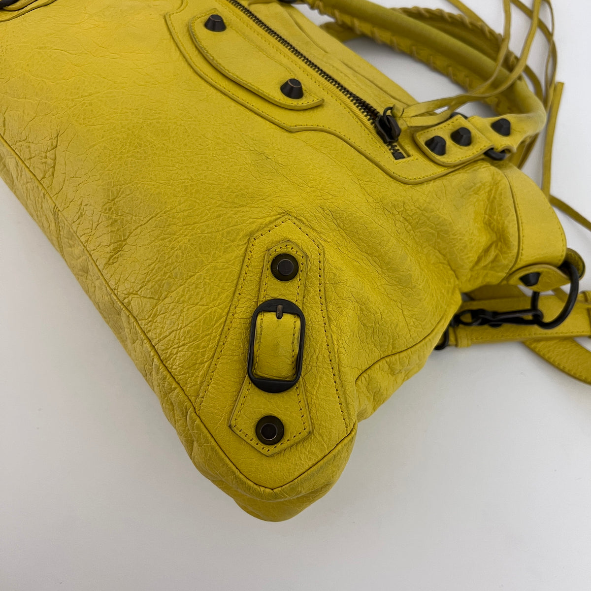 Sac BALENCIAGA The First cuir lisse jaune