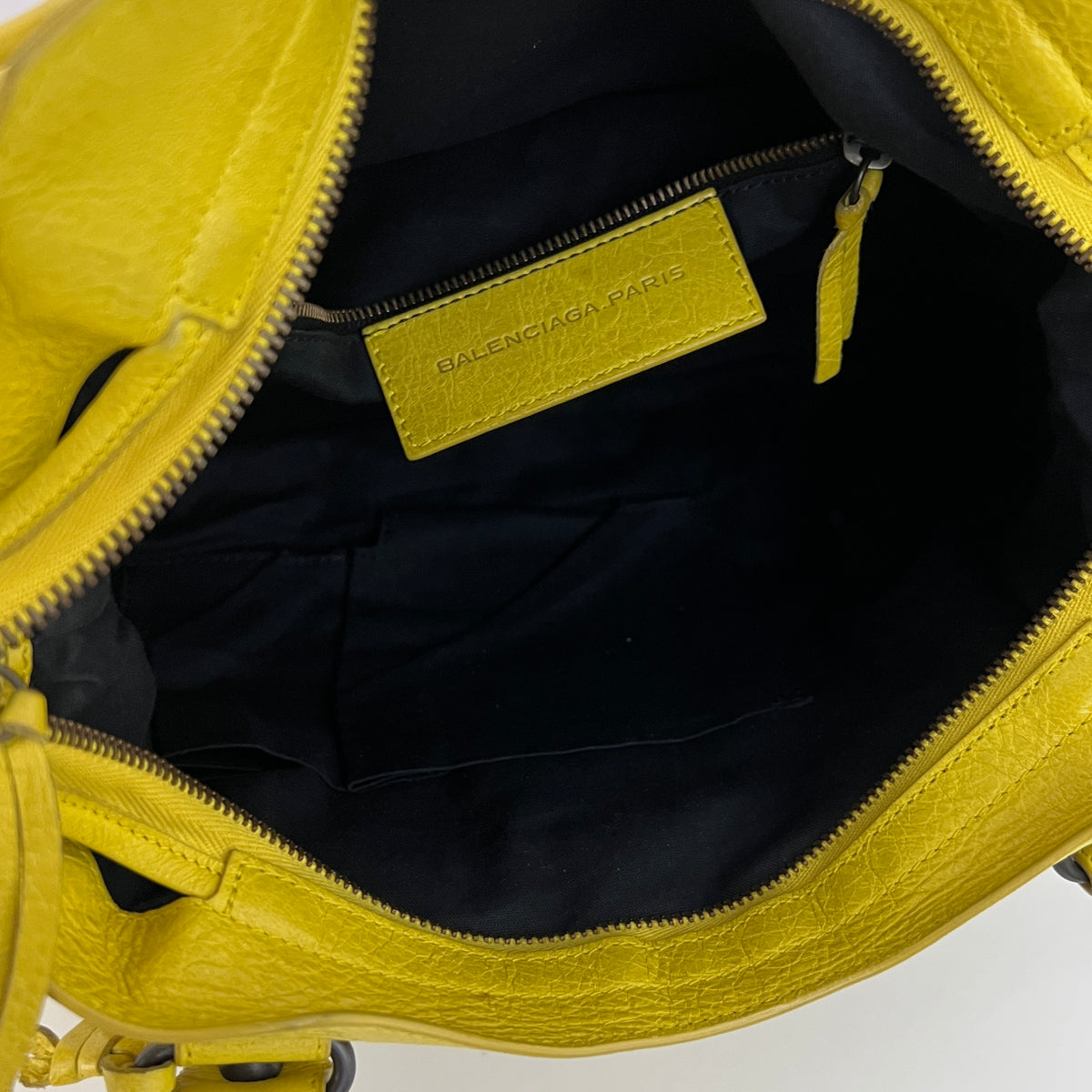 Sac BALENCIAGA The First cuir lisse jaune