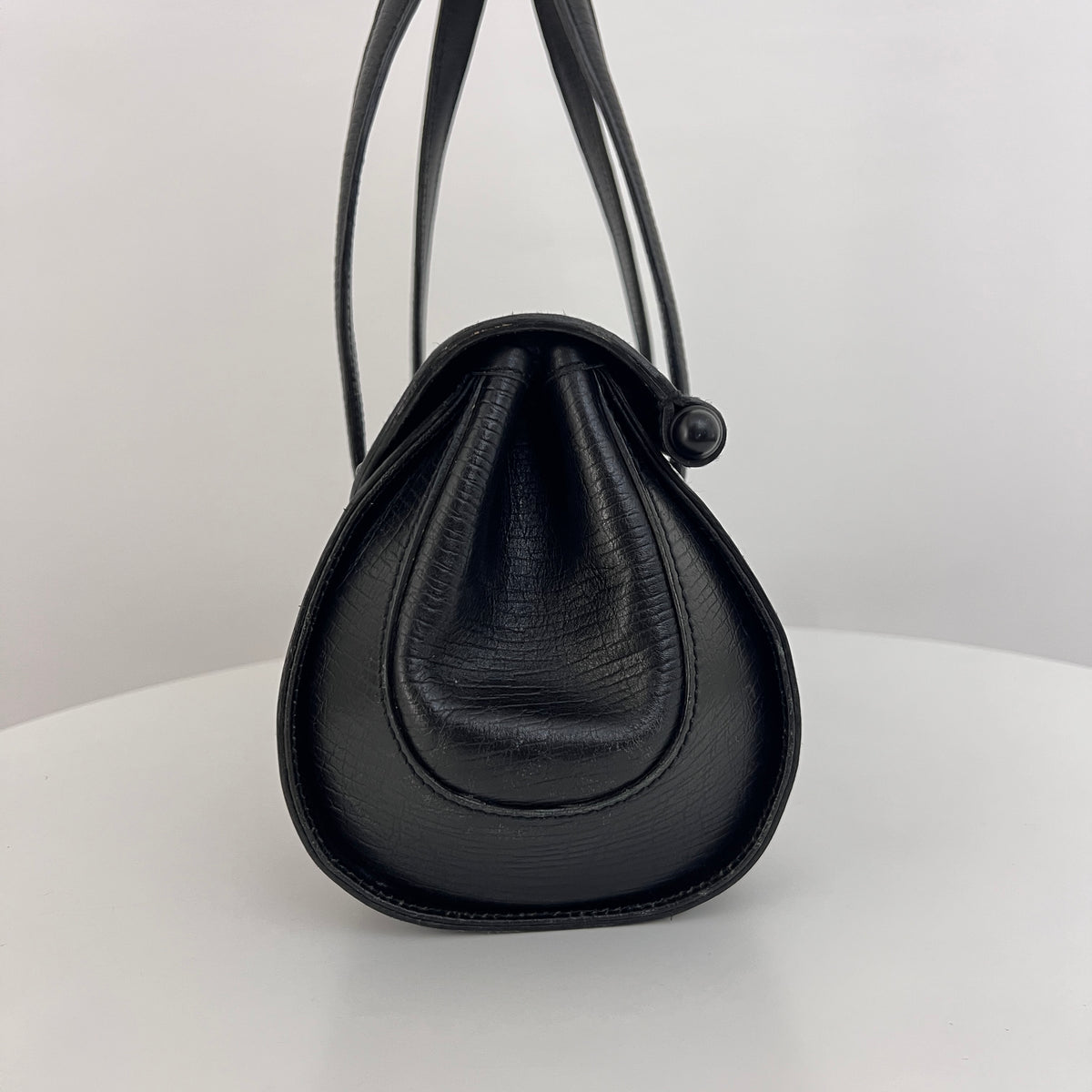 Sac GUCCI Bamboo Bullet toile et cuir noir