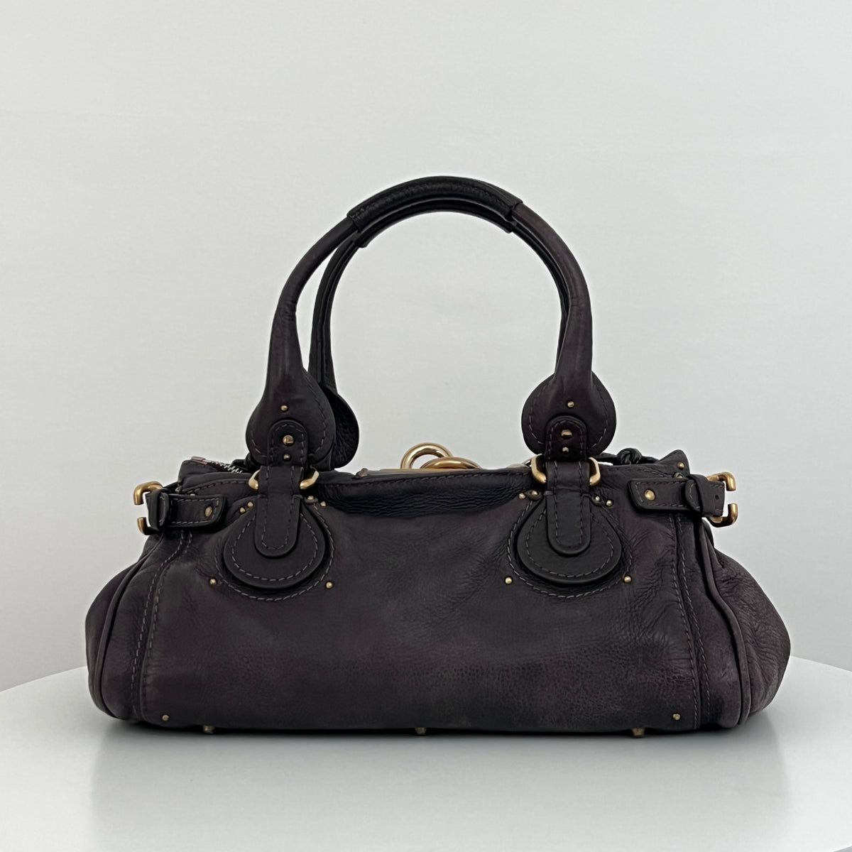 Sac CHLOÉ Paddington cuir grainé marron