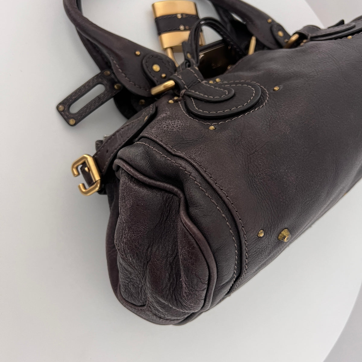 Sac CHLOÉ Paddington cuir grainé marron