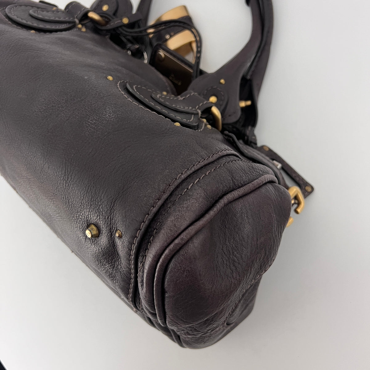 Sac CHLOÉ Paddington cuir grainé marron