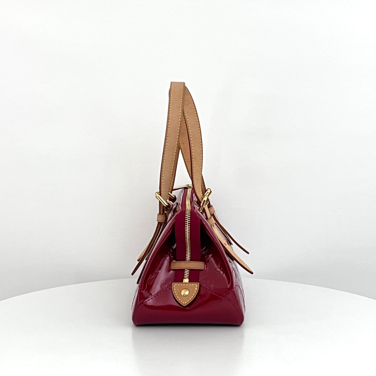 Sac LOUIS VUITTON Rosewood cuir verni rouge vintage 2008
