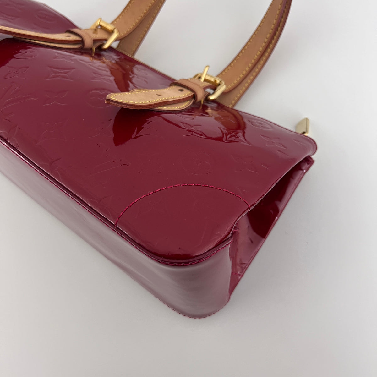 Sac LOUIS VUITTON Rosewood cuir verni rouge vintage 2008